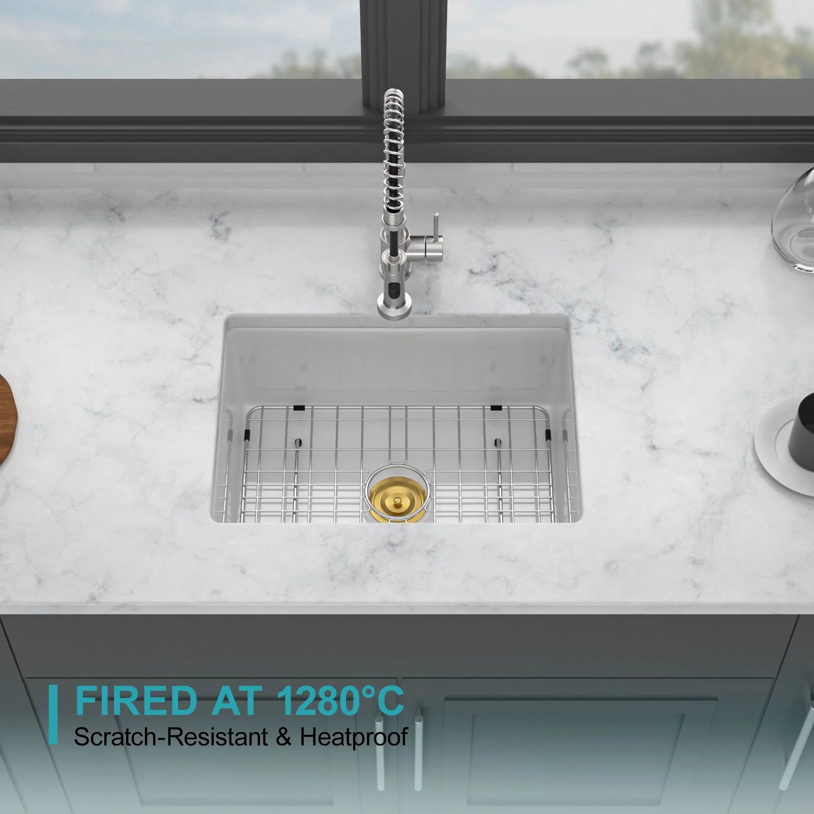 Rectangular Deep Single Bowl Kitchen Sink - Image 5
