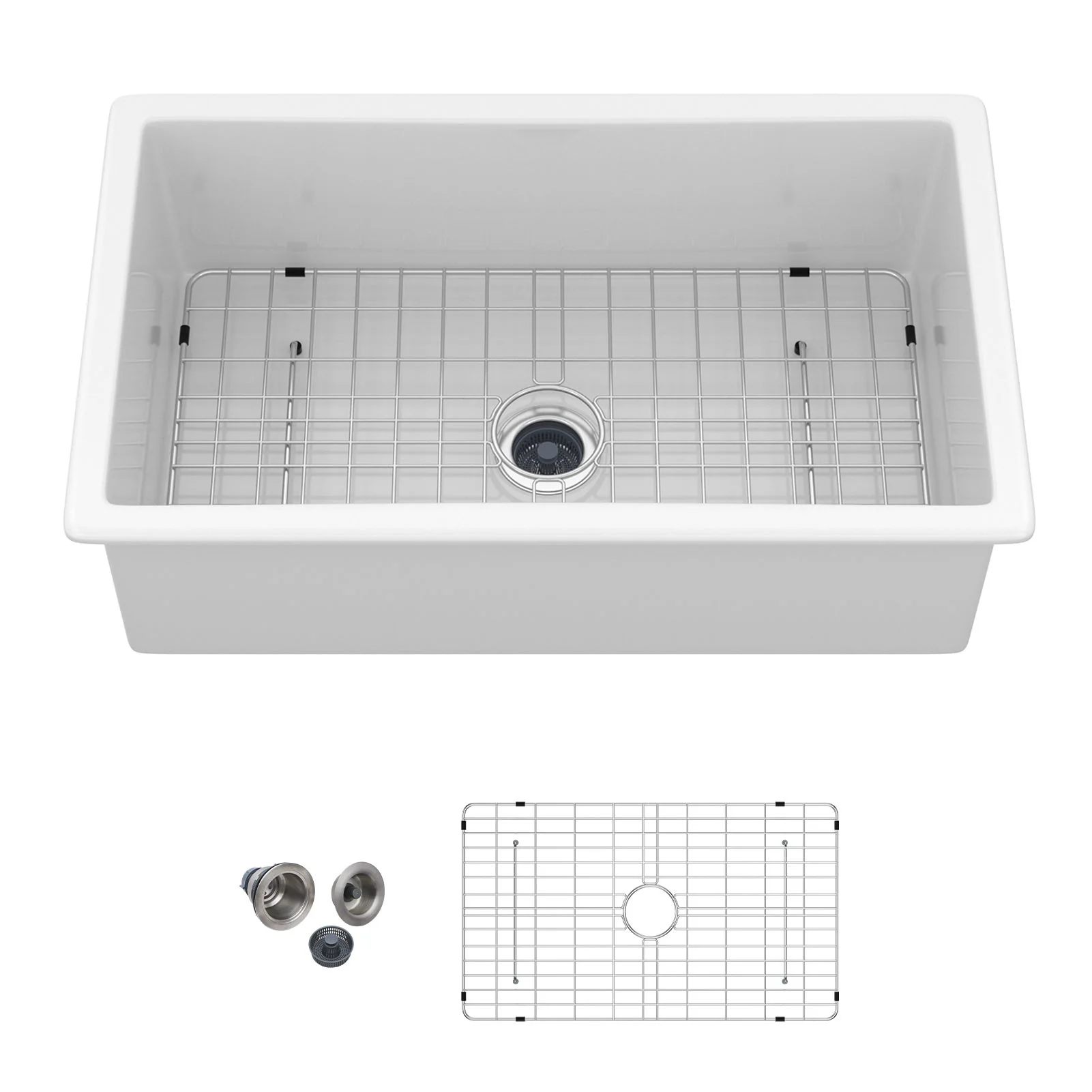 Rectangular Deep Single Bowl, Kitchen Sink With Dual Mount Installation - Image 2