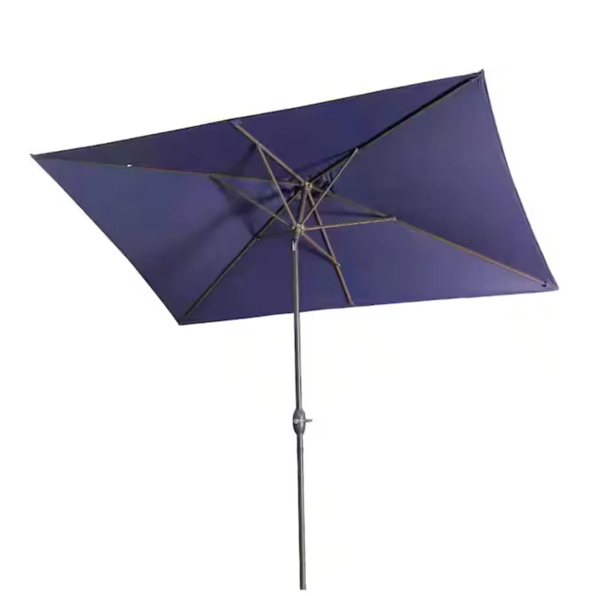 Rectangular Patio Umbrella With Crank Tilt, Polyester UV-Resistant Canopy - Image 20