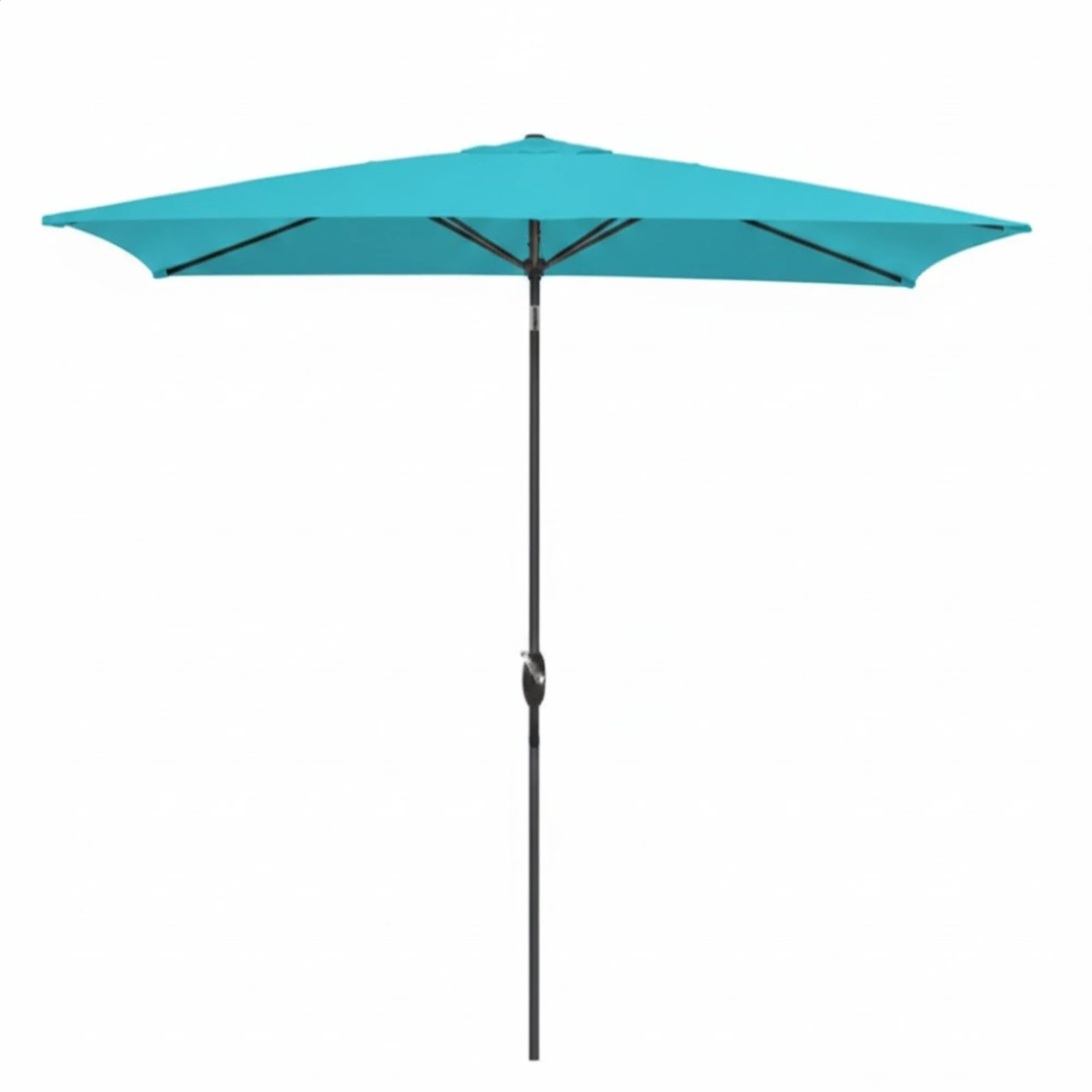 Rectangular Patio Umbrella With Crank Tilt, Polyester UV-Resistant Canopy - Image 3