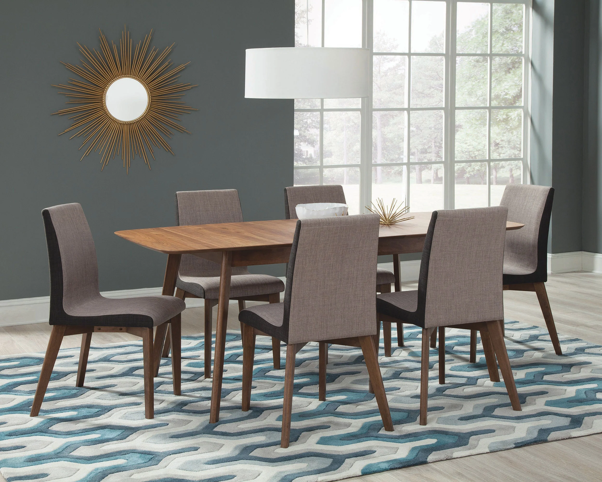 Redbridge 75-Inch Extension Dining Table Natural Walnut - Image 7
