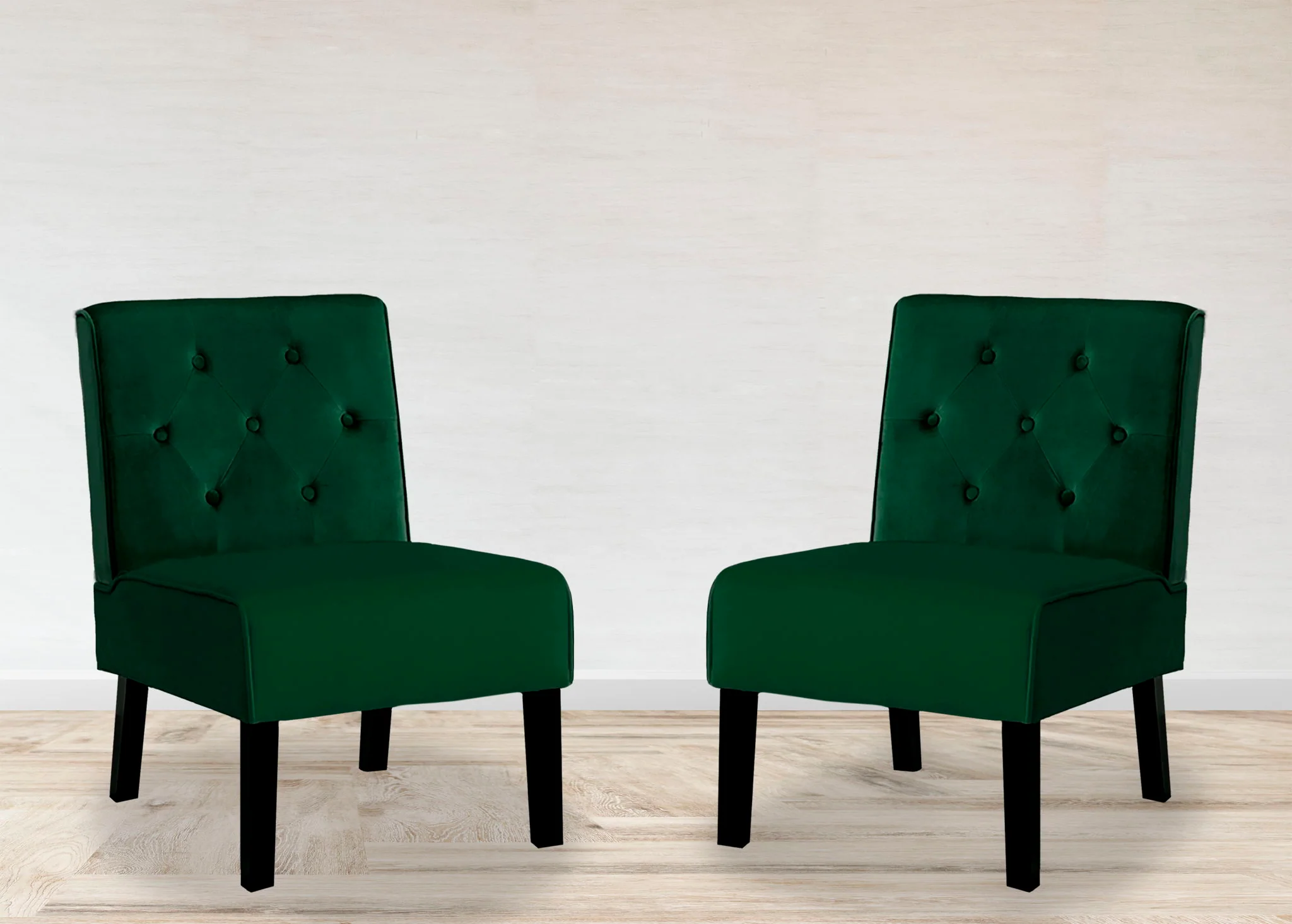 Reese - Living Room Armless Button Tufted Pattern Accent Chair (Set of 2) - Image 8