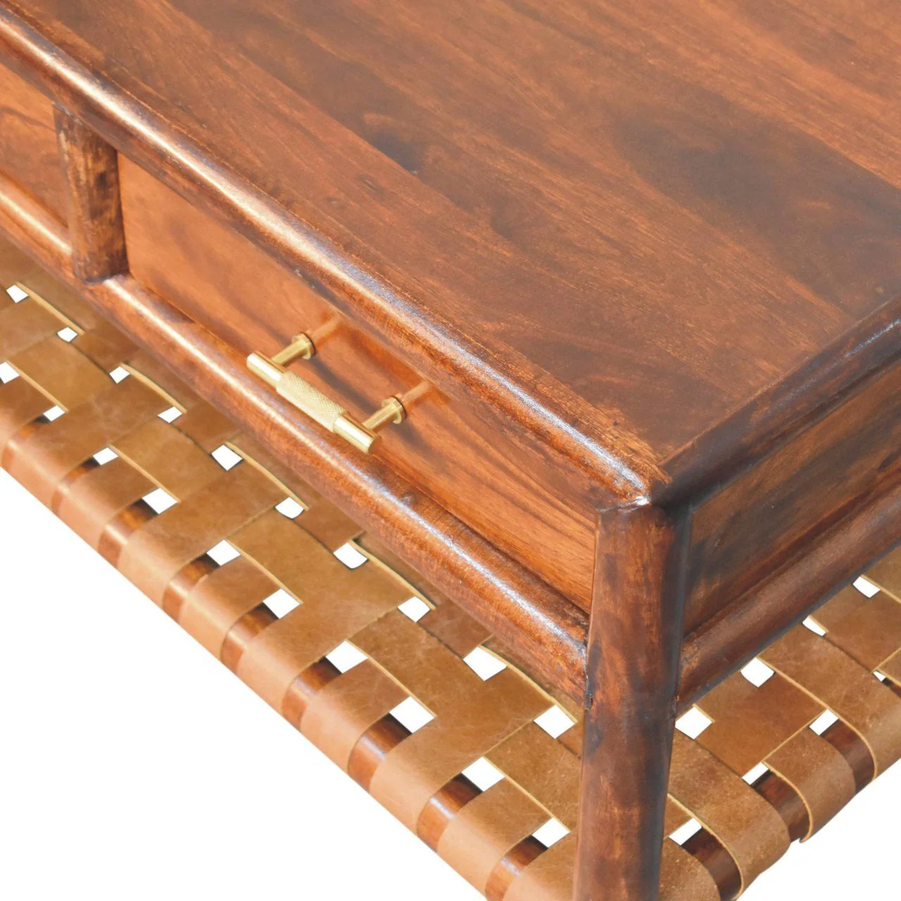 Regency - Woven Console Table With 2 Drawers - Brown - Image 6