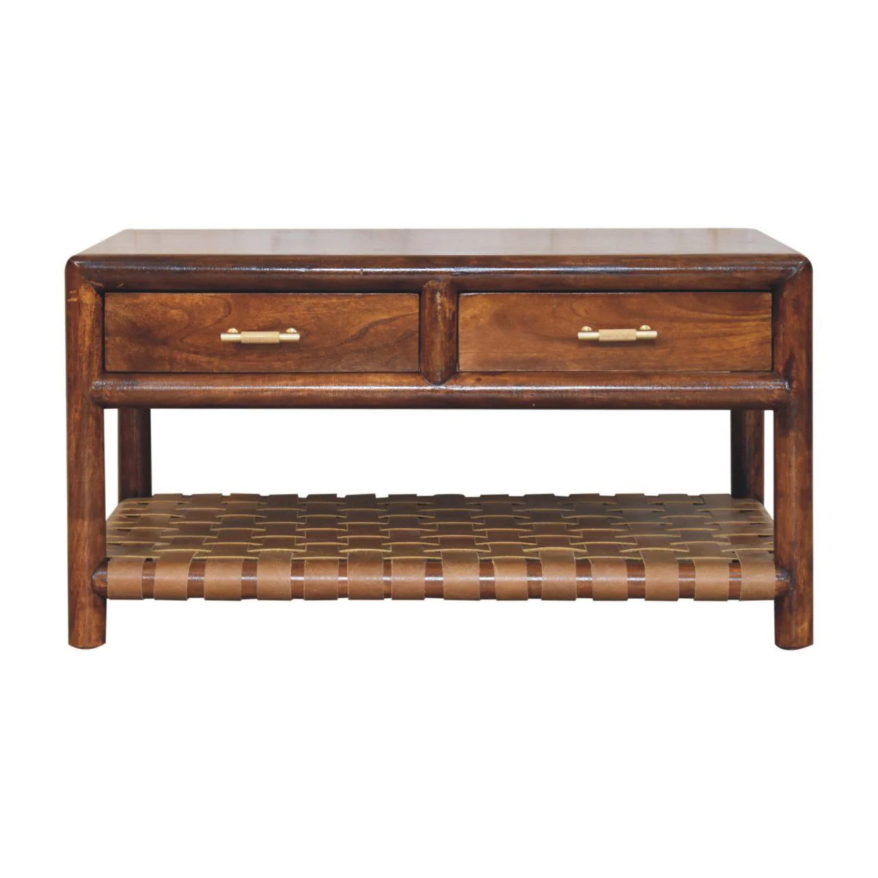 Regency - Woven Console Table With 2 Drawers - Brown - Image 8
