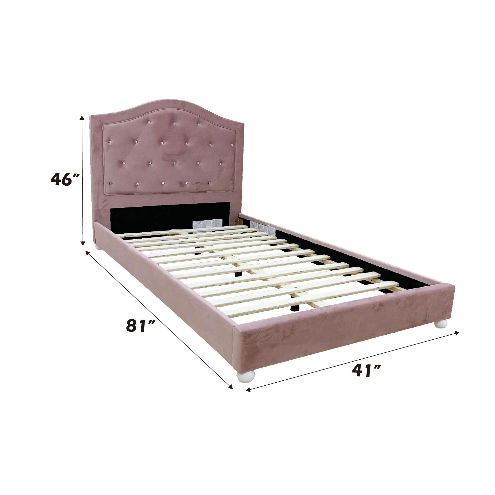 Reggie - Twin Bed - Pink - Image 5