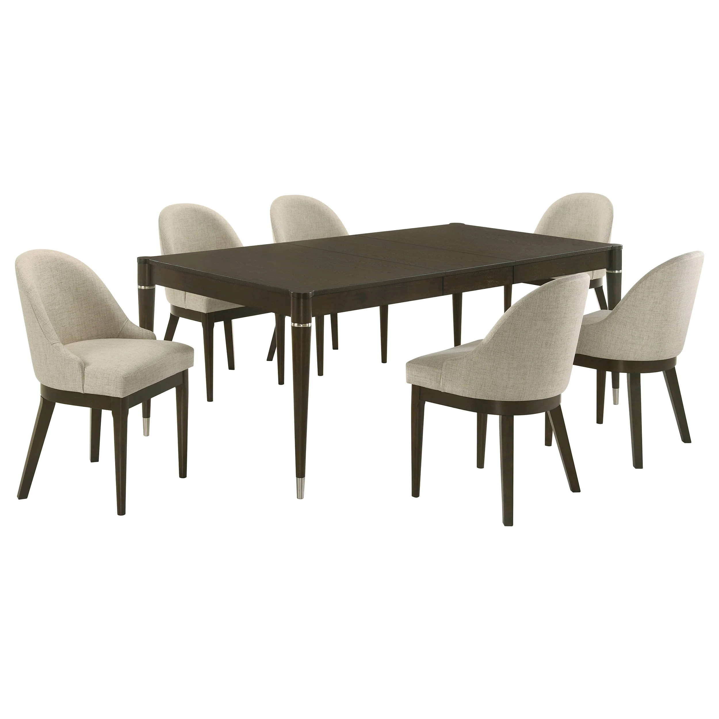 Reseda 7-Piece Rectangular Dining Set Ash Brown - Image 4