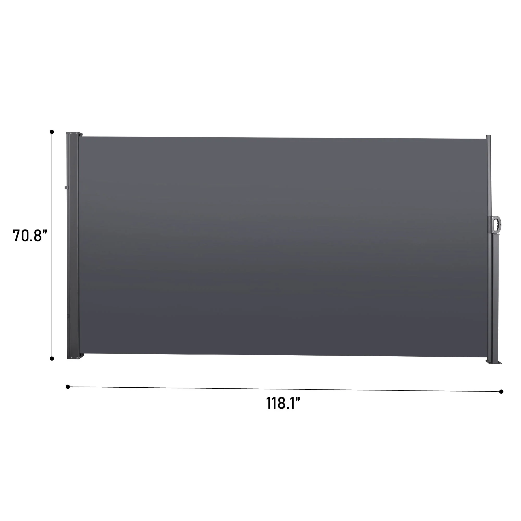 Retractable Side Screen Awning, Uv Resistant, Waterproof, Patio Privacy Screen For Garden, Balcony, Courtyard - Image 12