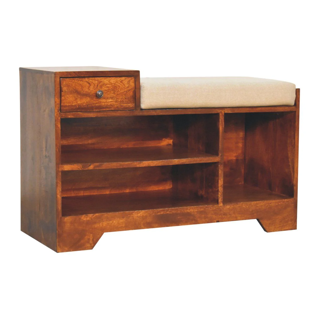Retreat - Shoe Bench, 1 Drawer - Chestnut - Image 8