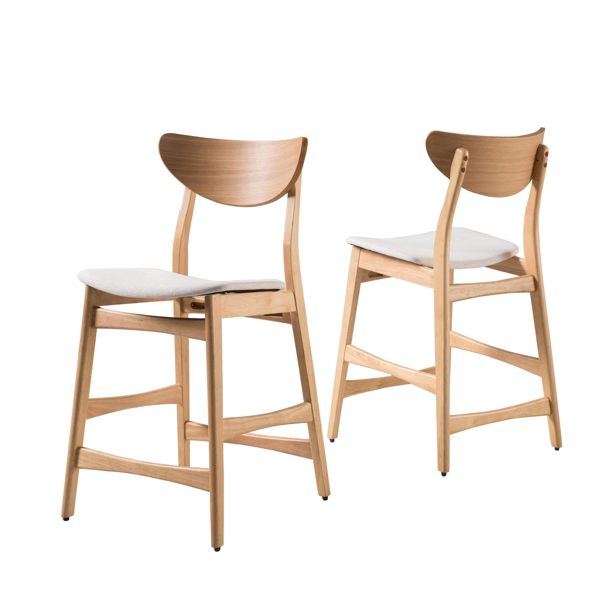 Retro Modern Counter Height Chair Set With Cushioned Seats - Image 13