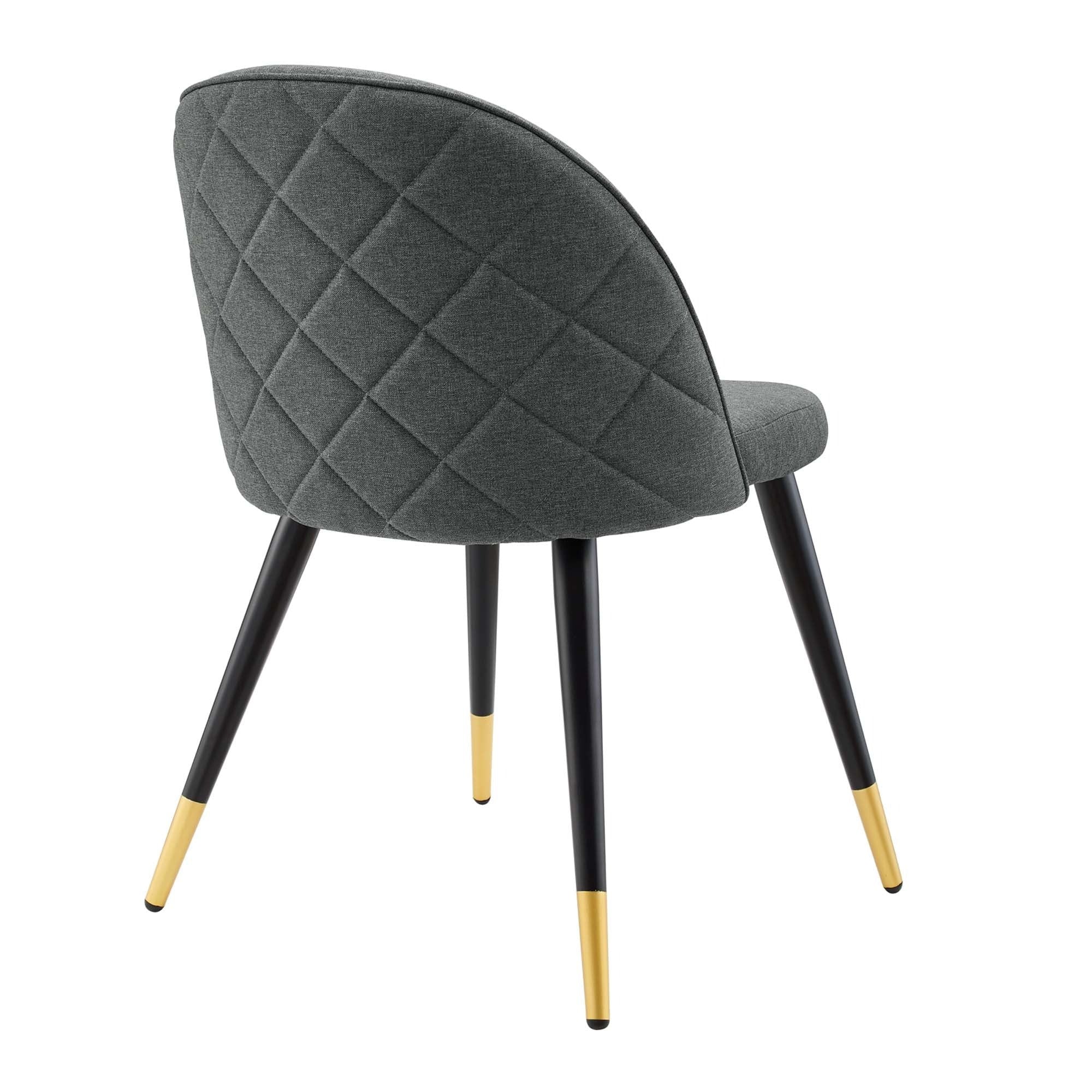 Retro Modern Upholstered Fabric Dining Chairs Set of 2 - Image 5