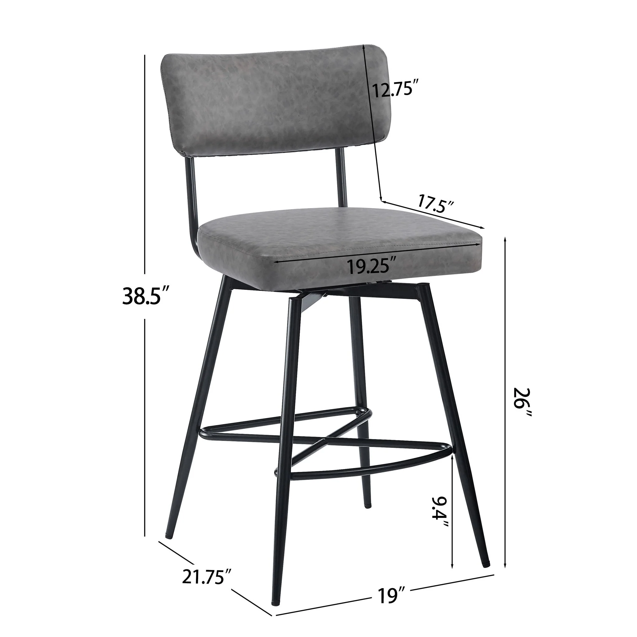 Retro Swivel Counter Stools (Set of 2) - Image 7