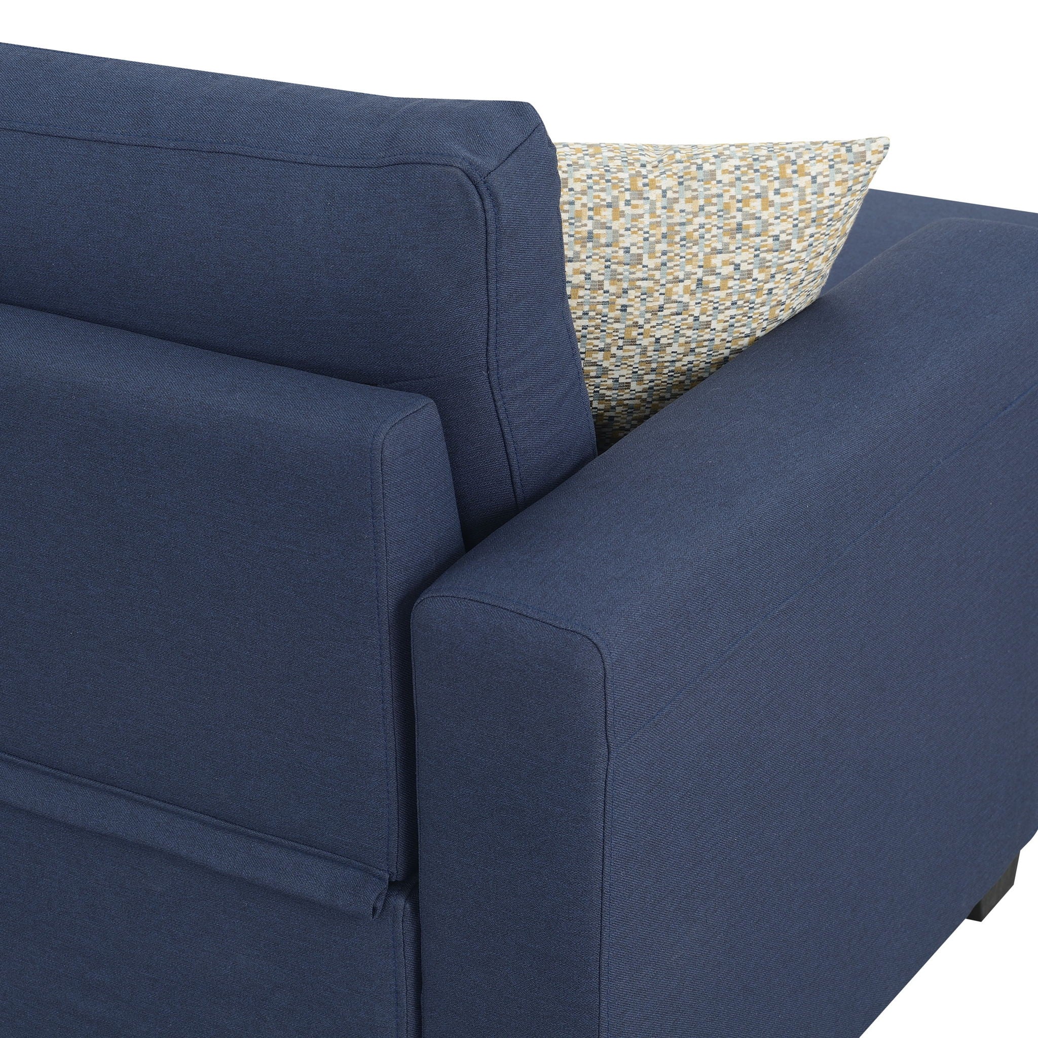 Reversible Sectional With Pop Up Sleeper And Hidden Storage Chaise - Navy - Image 5