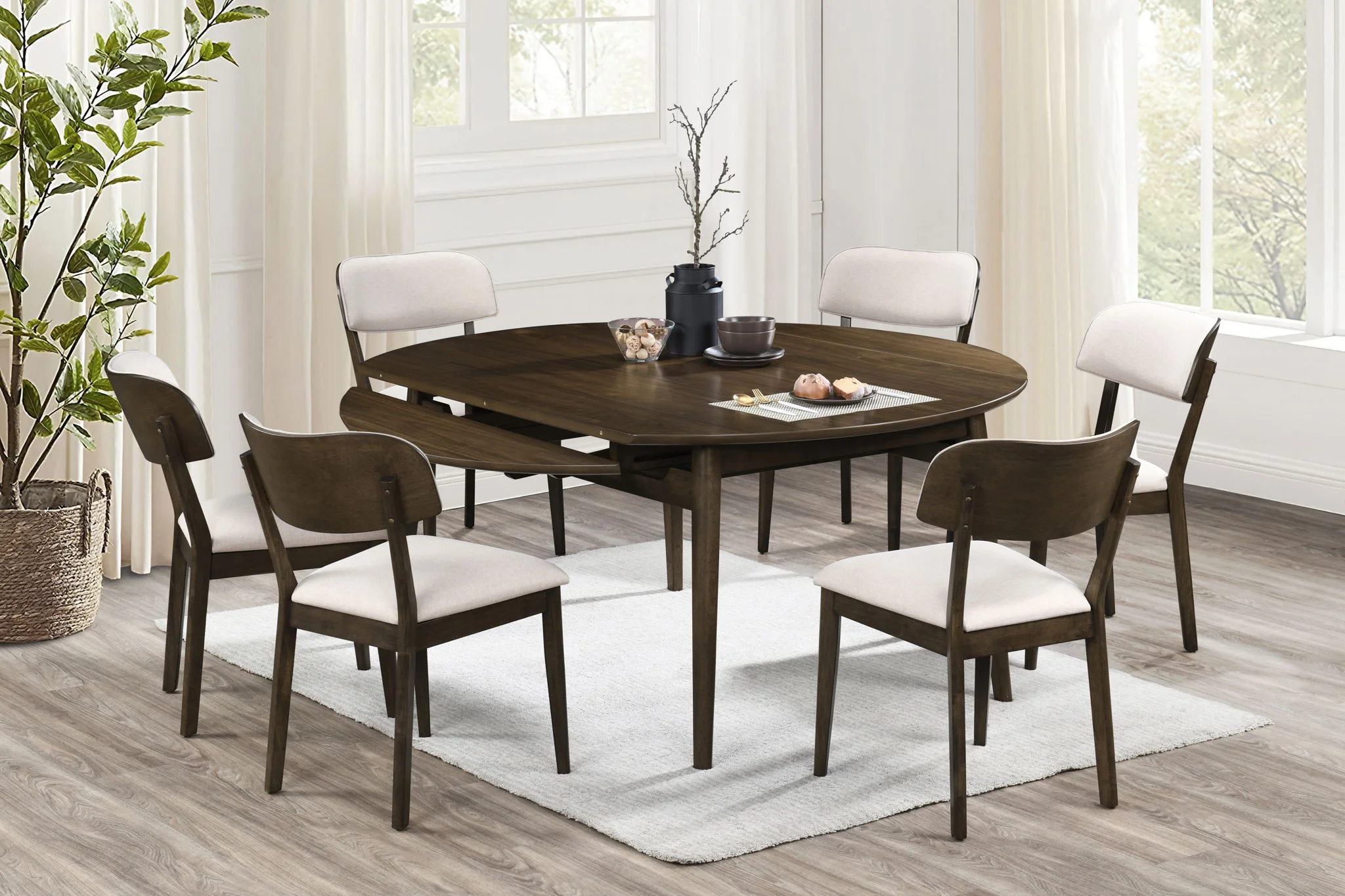 Rex - 65" Round Dining Table Set - Image 5