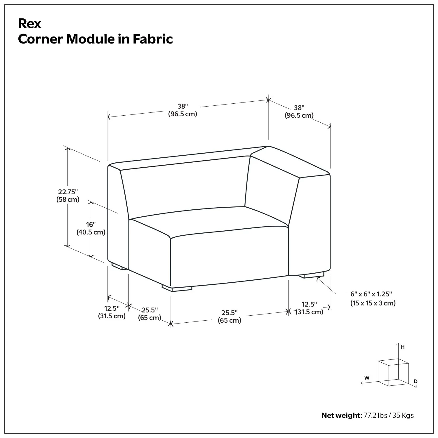 Rex - Corner Sofa Module - Image 10
