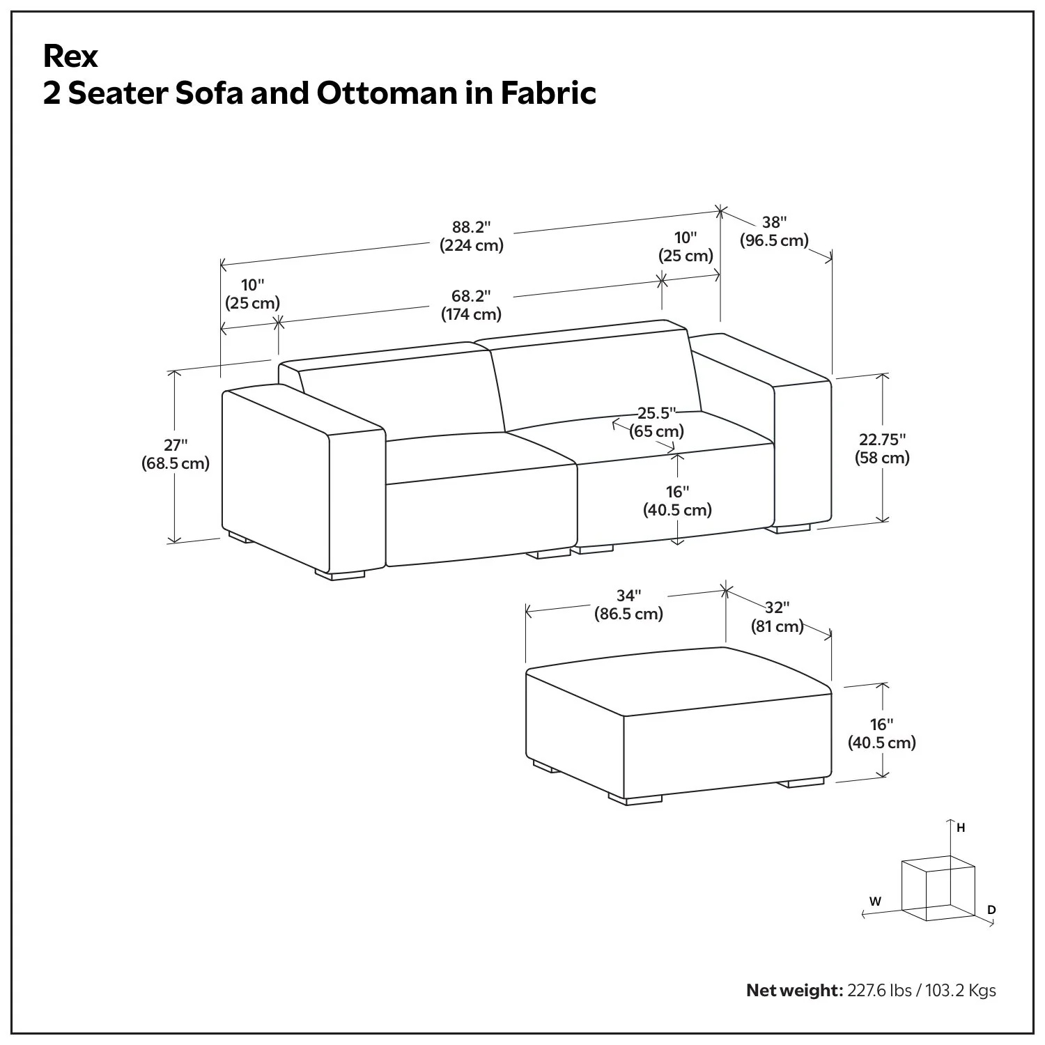 Rex - Handcrafted Sectional Sofa And Ottoman - Image 19