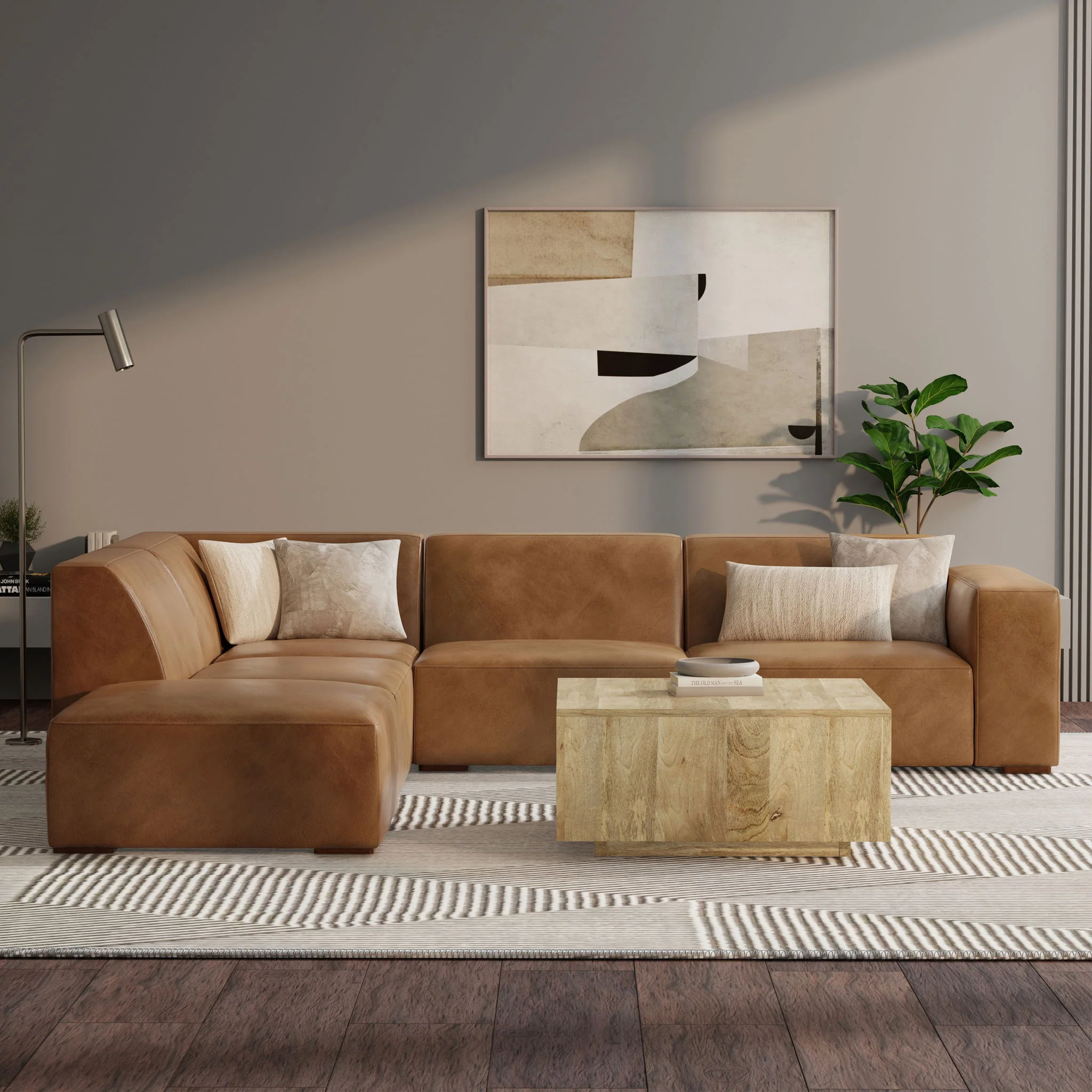 Rex - Handcrafted Sectional Sofa And Ottoman - Image 34