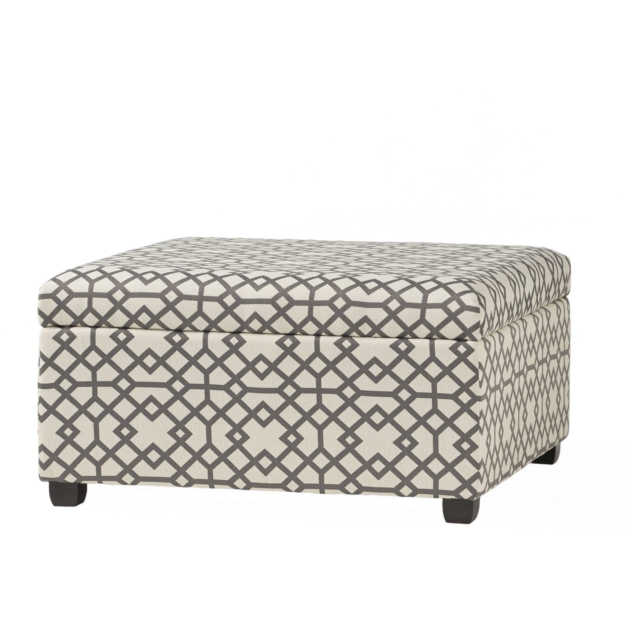 Richmond - Storage Ottoman With Unique Pattern And Ample Storage - Gray - Image 6