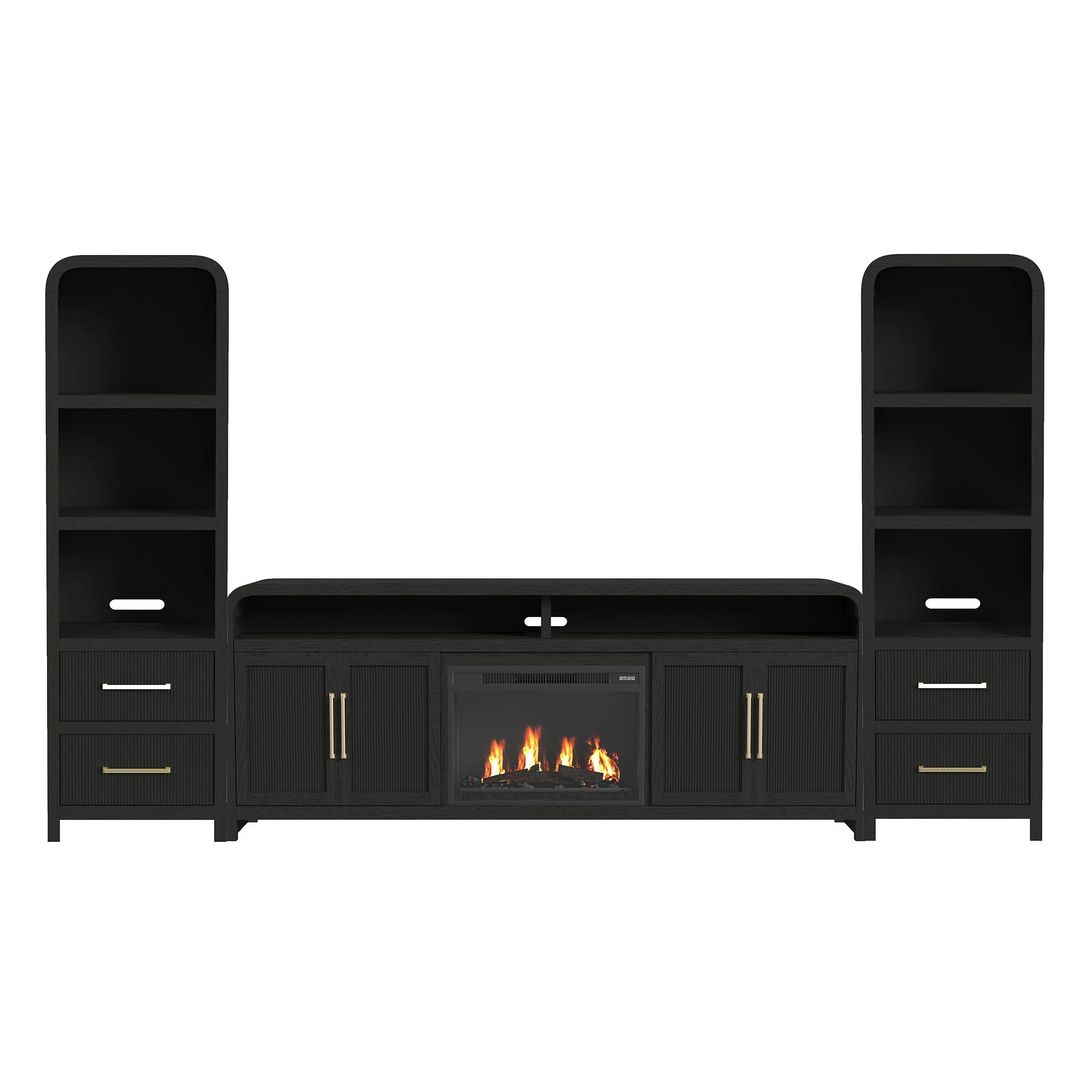 Ridgemont - 4 Piece Entertainment Unit With 82" TV Console - Image 2