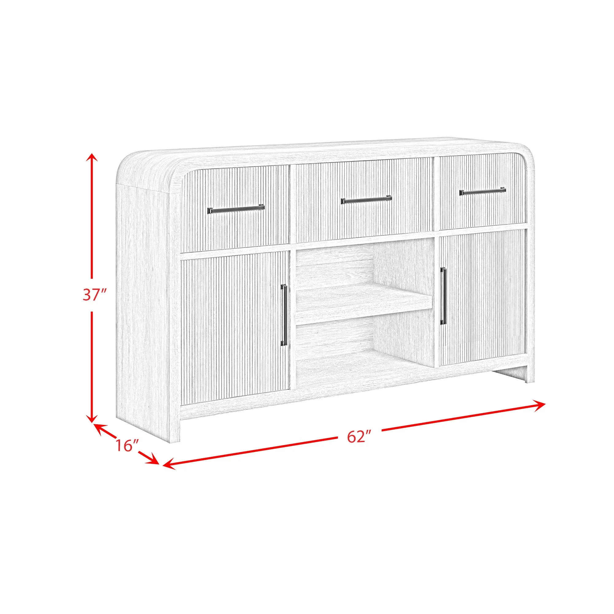 Ridgemont Natural Wood Dining Server - Image 3