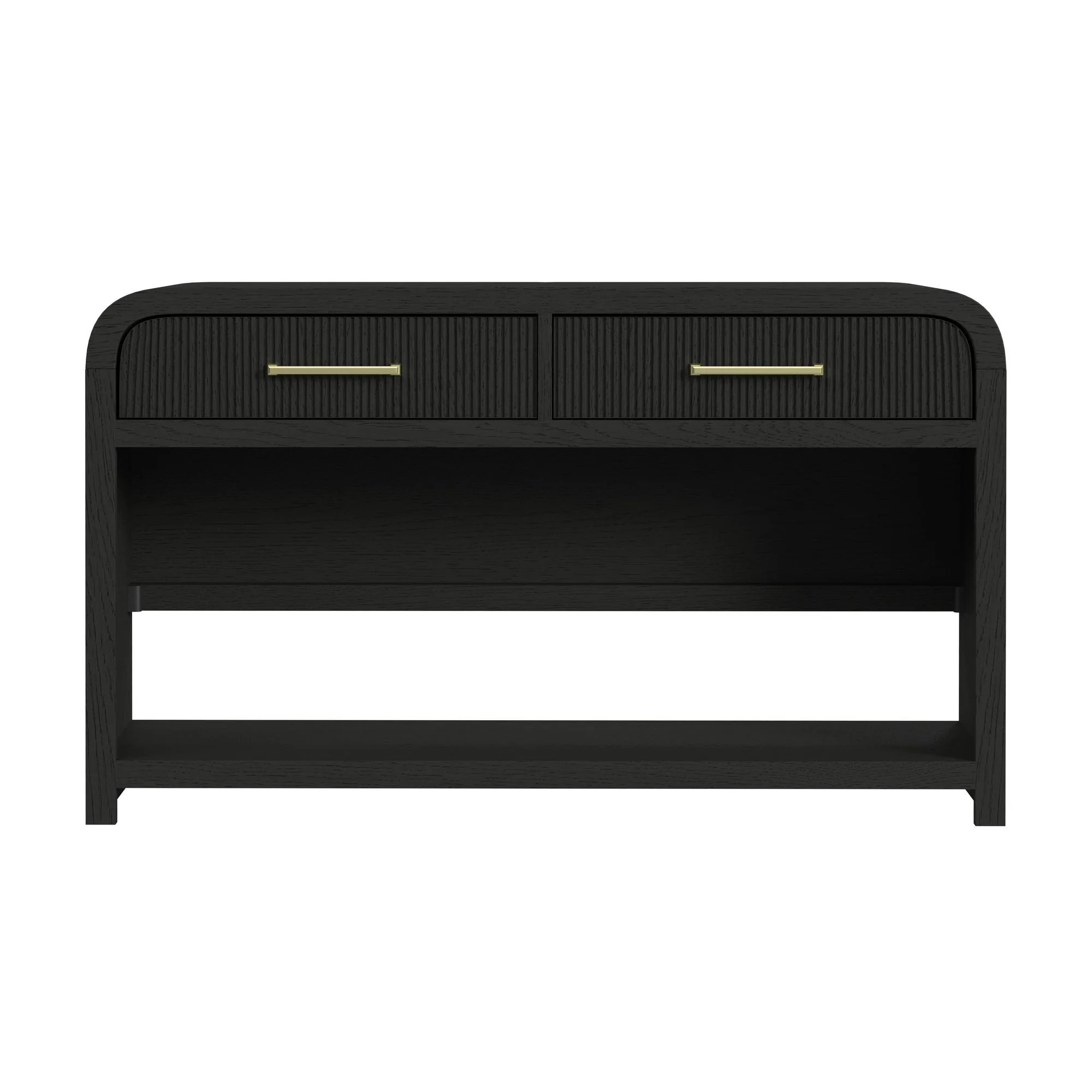 Ridgemont - Sofa Table With Bottom Shelf - Black With Grain - Image 3