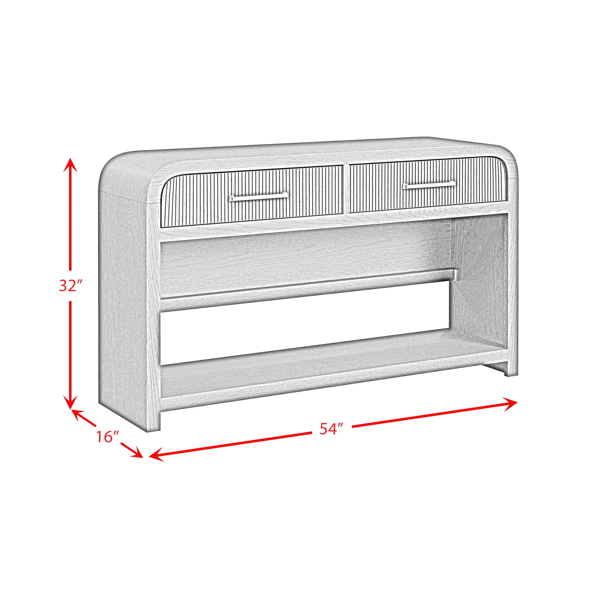 Ridgemont - Sofa Table With Bottom Shelf - Black With Grain - Image 8