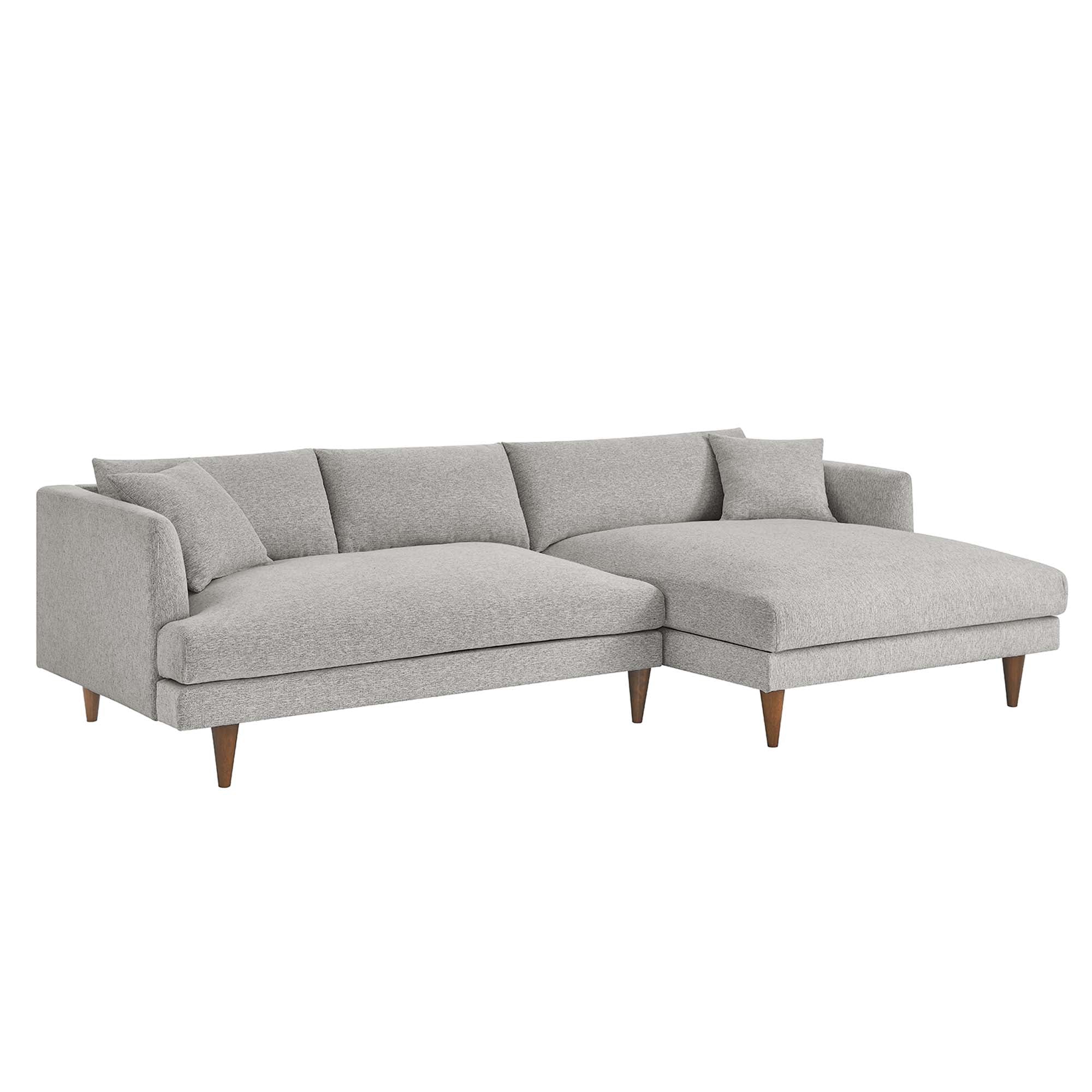 Right-Facing Down Filled Overstuffed Sectional Sofa – 110 Inch - Image 7