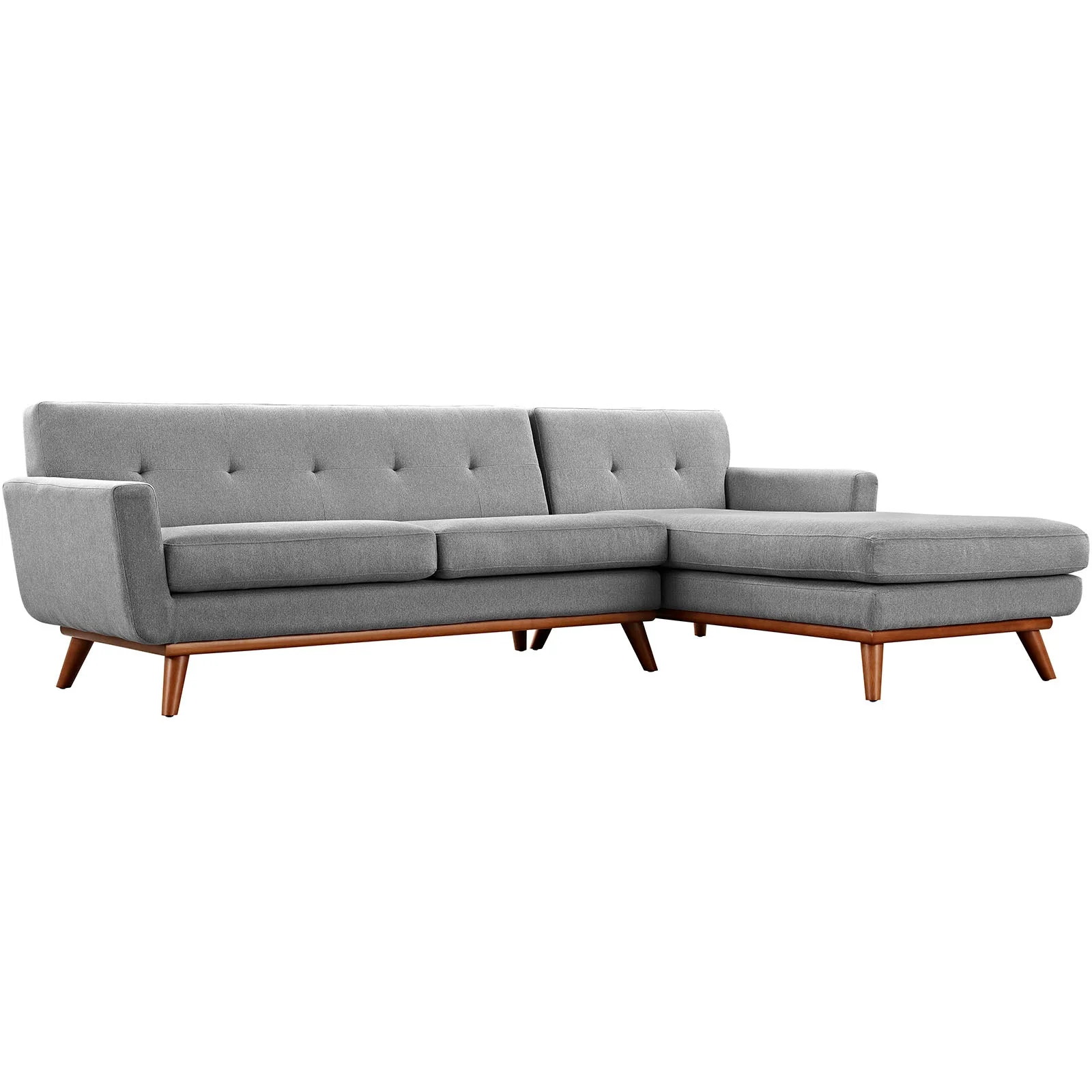 Right-Facing Upholstered Fabric Sectional Sofa - 110 Inch - Image 7