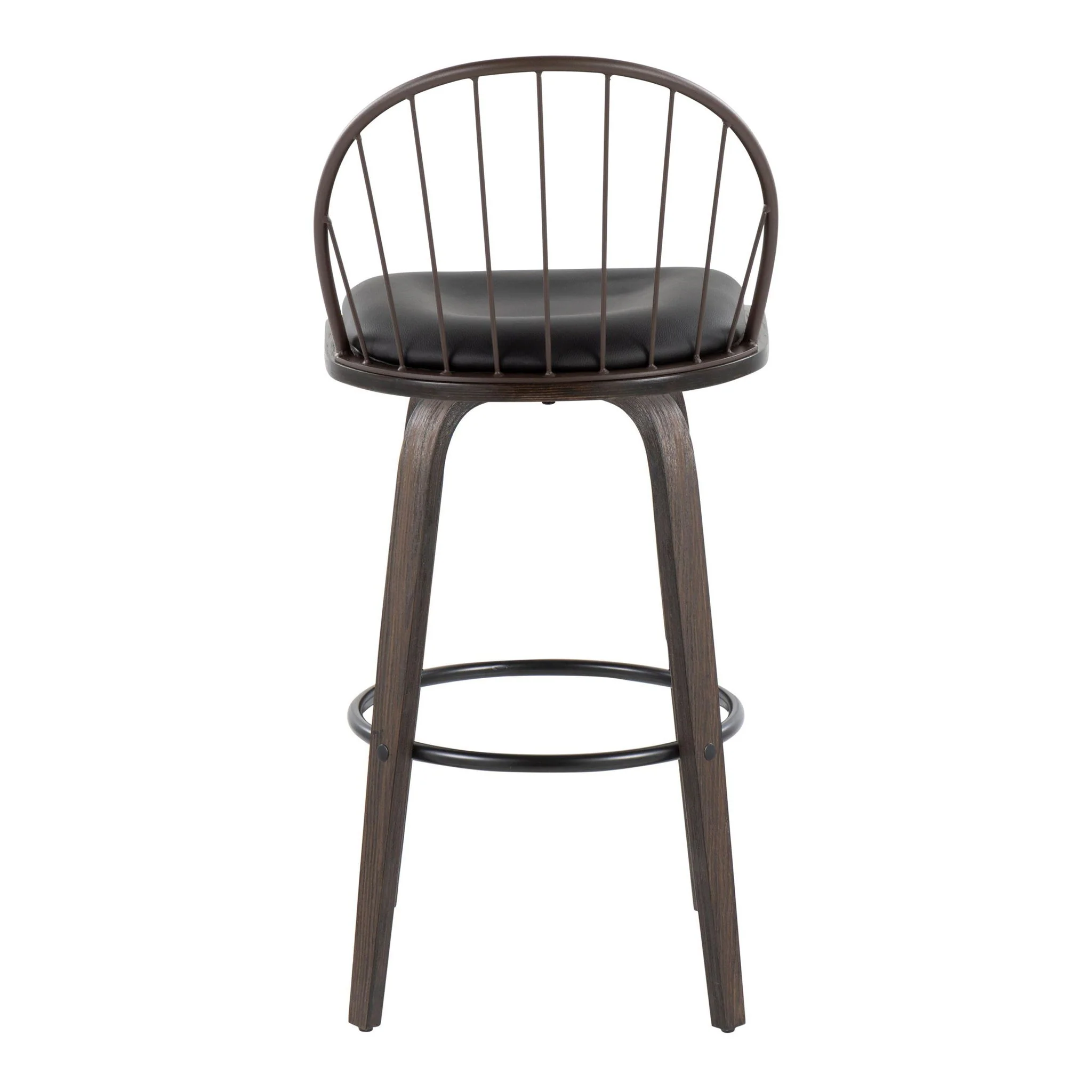 Riley - Industrial / Urban Fixed Height Barstool With Swivel With Removable Cushion (Set of 2) - Image 8