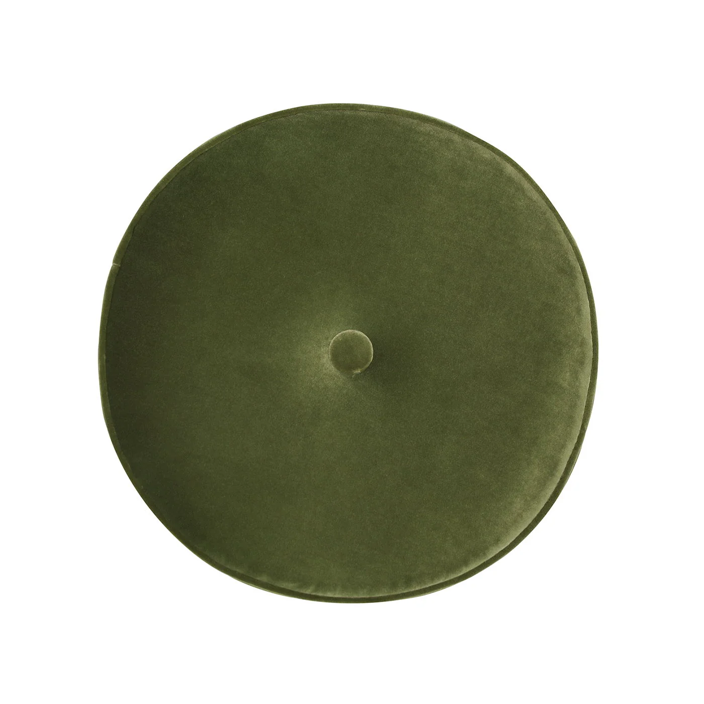 Riley - Round Footstool Ottoman - Olive Green - Image 3