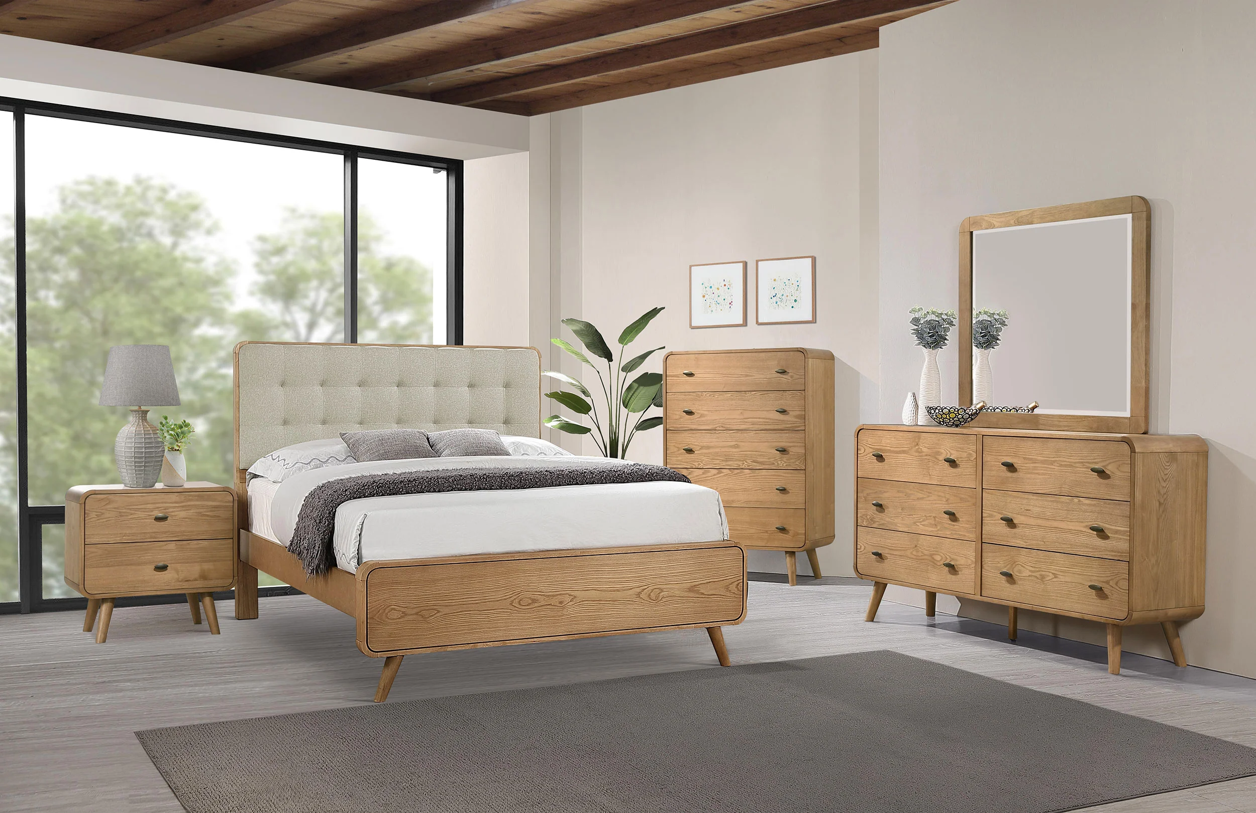 Robyn 6-Drawer Bedroom Dresser Light Ash - Image 12