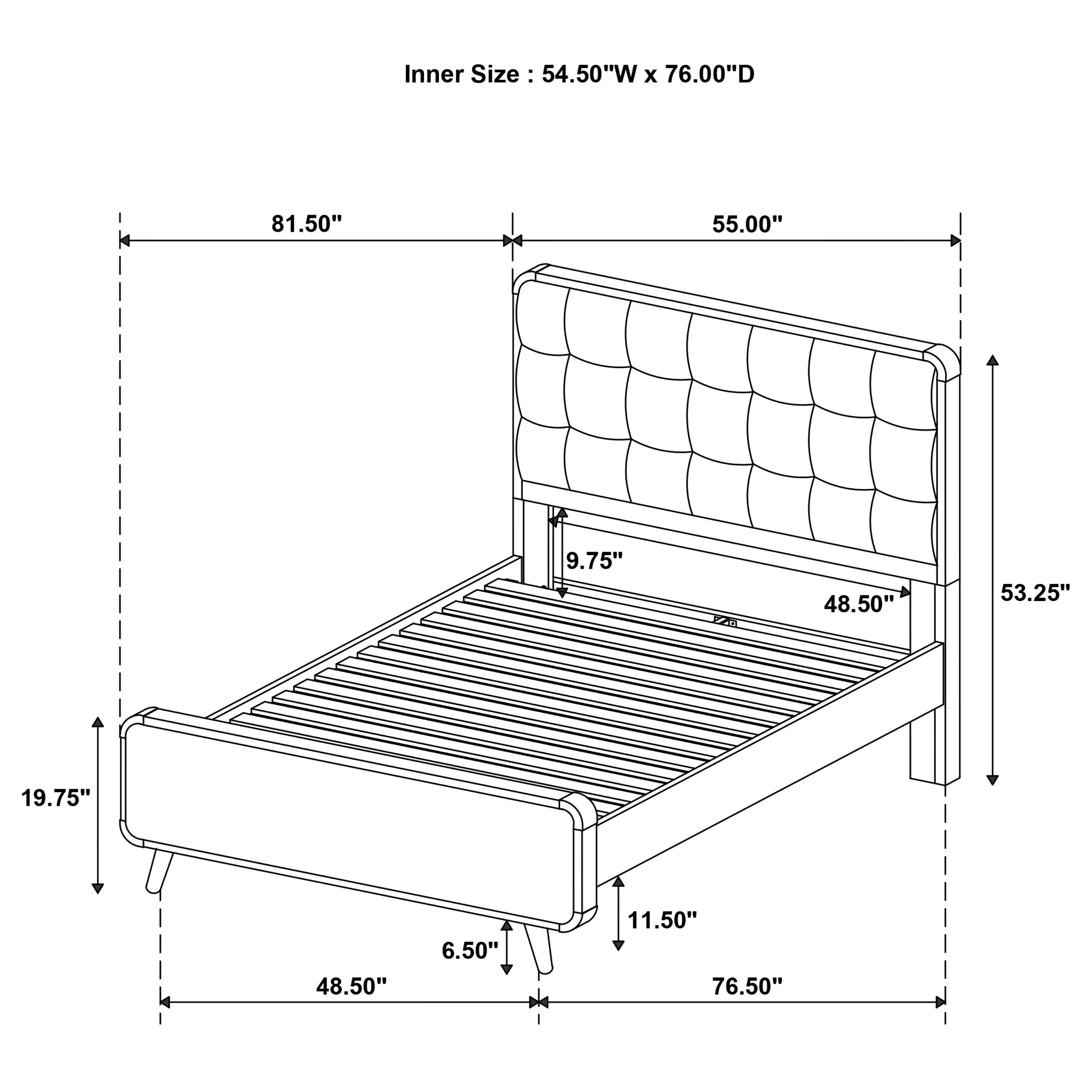 Robyn Wood Full Platform Bed Dark Walnut - Image 9