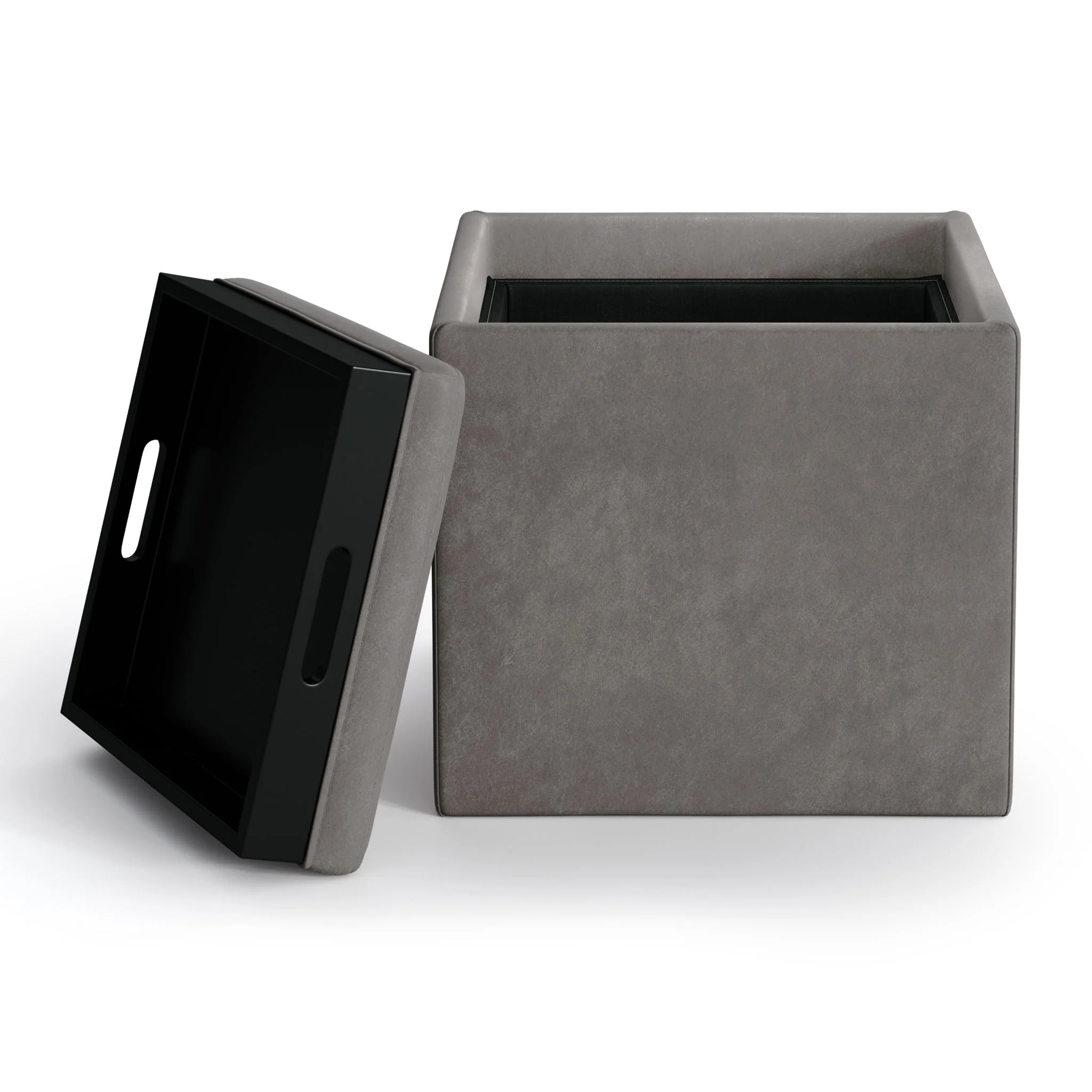 Rockwood - Upholstered Cube Storage Ottoman With Tray - Image 22