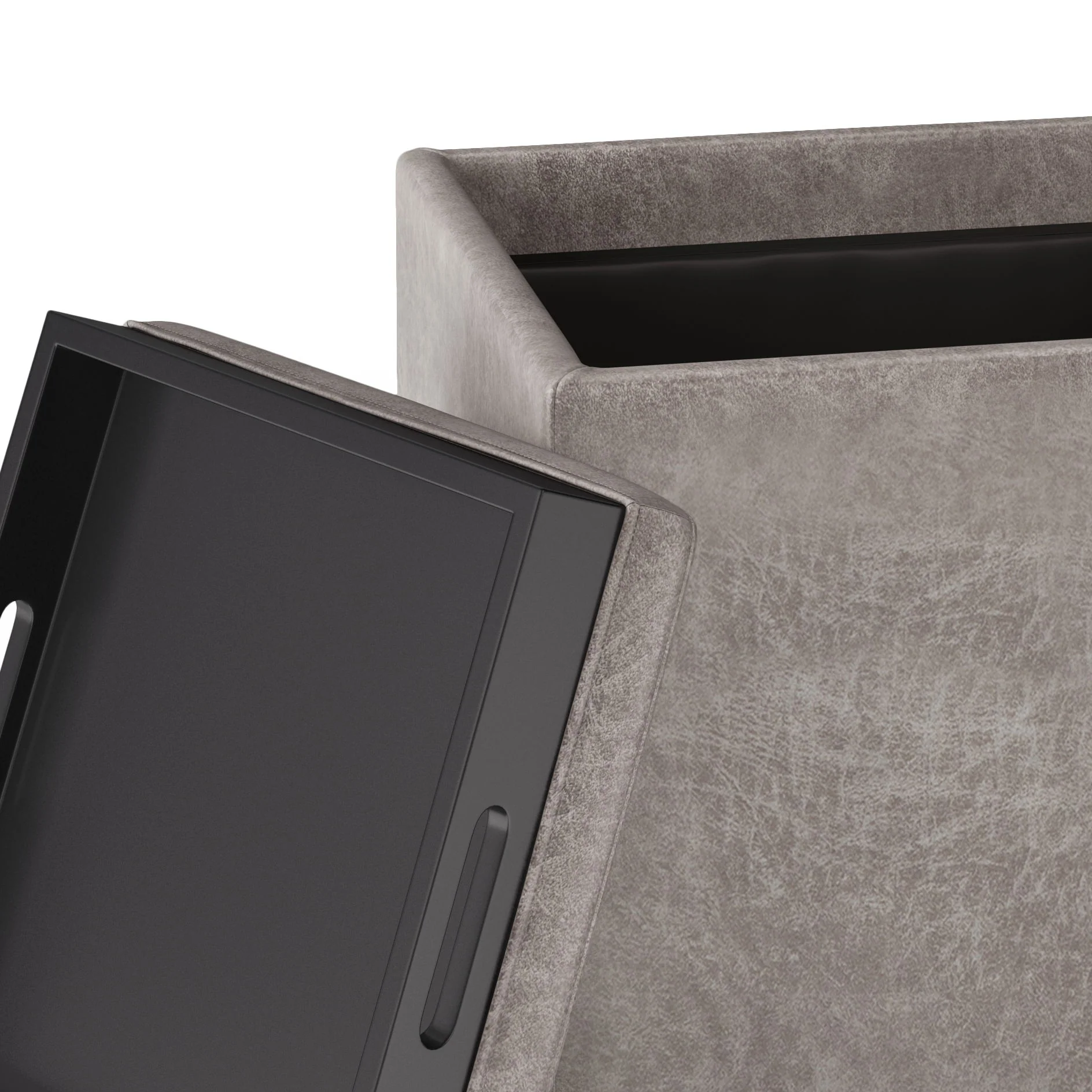 Rockwood - Upholstered Cube Storage Ottoman With Tray - Image 57
