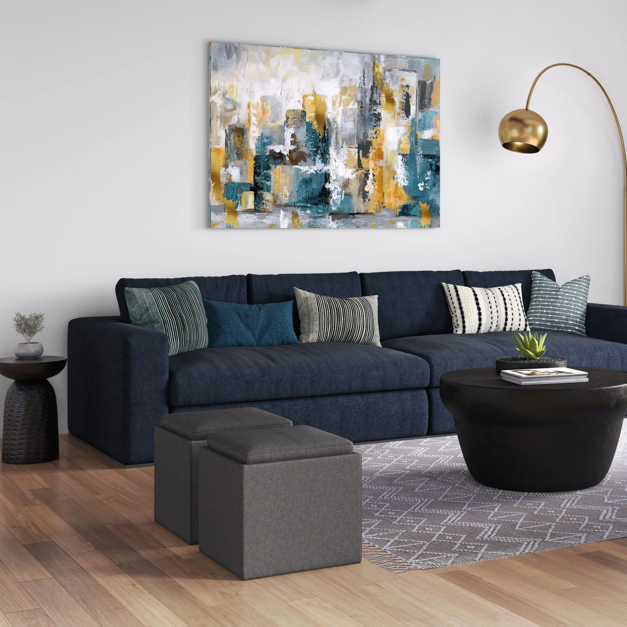 Rockwood - Upholstered Cube Storage Ottoman With Tray - Image 66