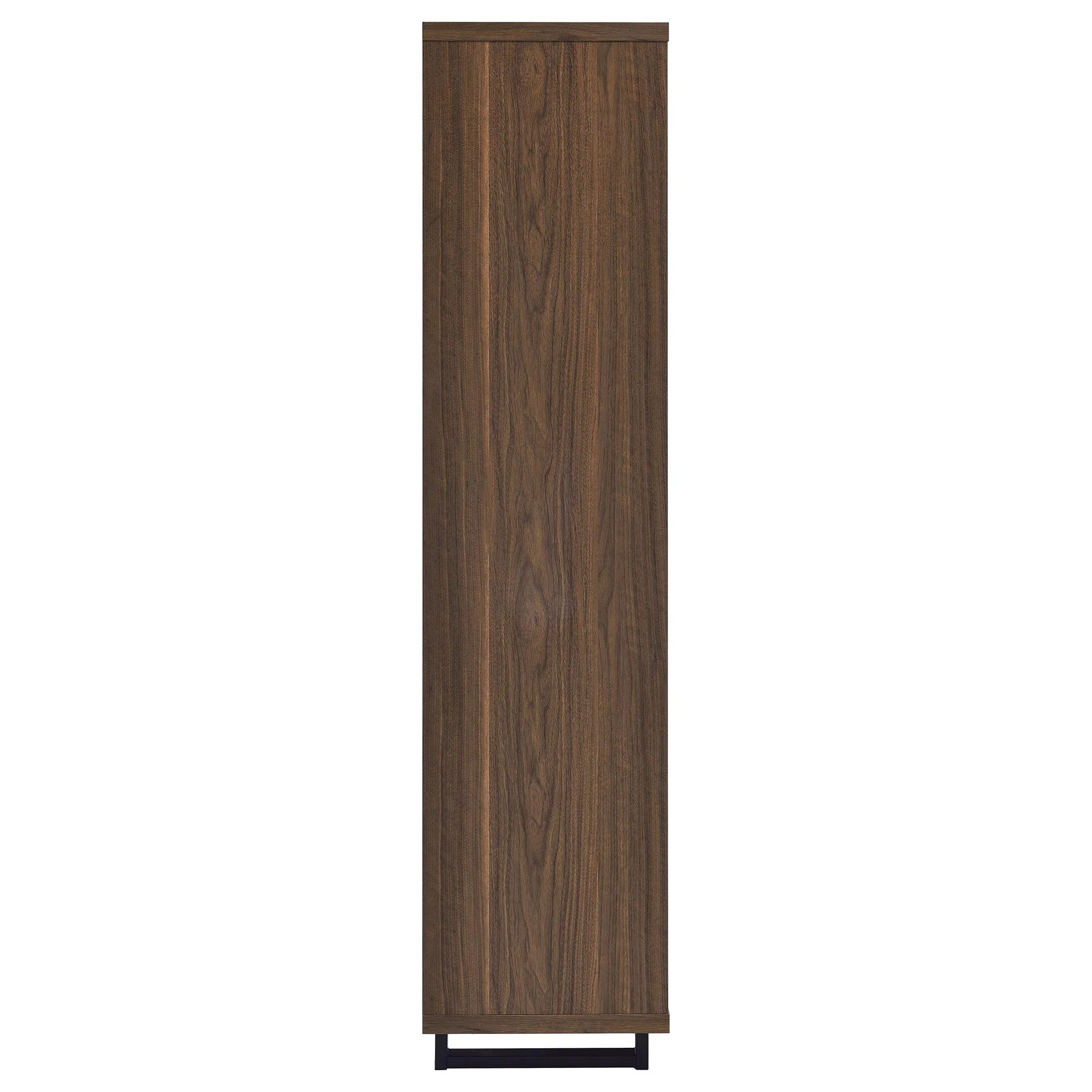 Rodger - 3 Shelf Cabinet Bookcase - Walnut - Image 8