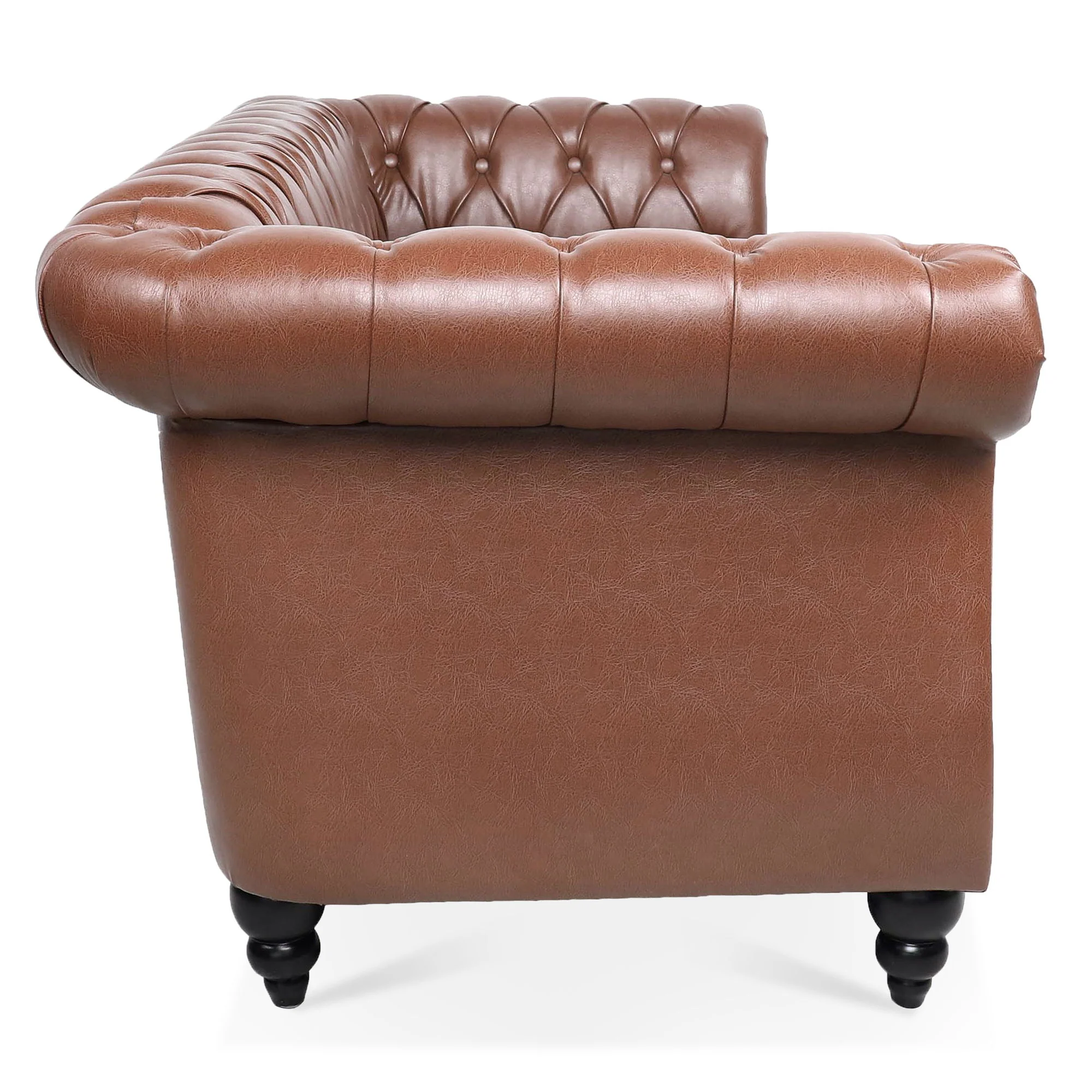 Rolled Arm Chesterfield 3 Seater Sofa - Image 9