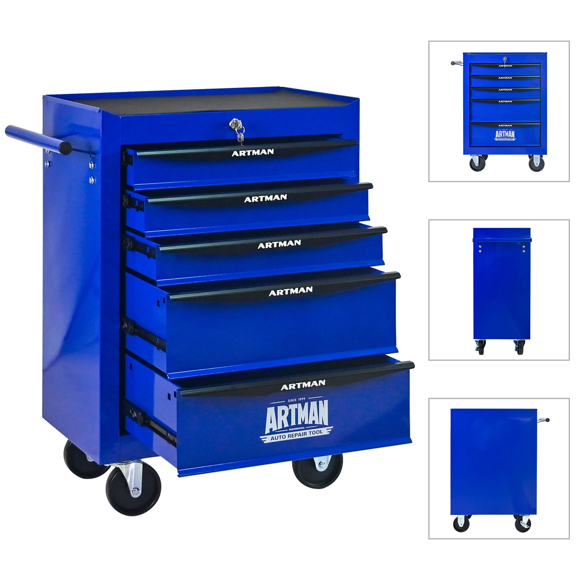 Rolling Metal Tool Chest With Drawers, Steel Storage Cabinet With Ball Bearing Slides - Image 54