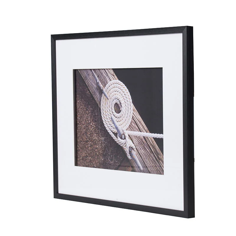Rope Wall Art With Frame, Wall Decor For Living Room (Set of 3) - White / Black - Image 6