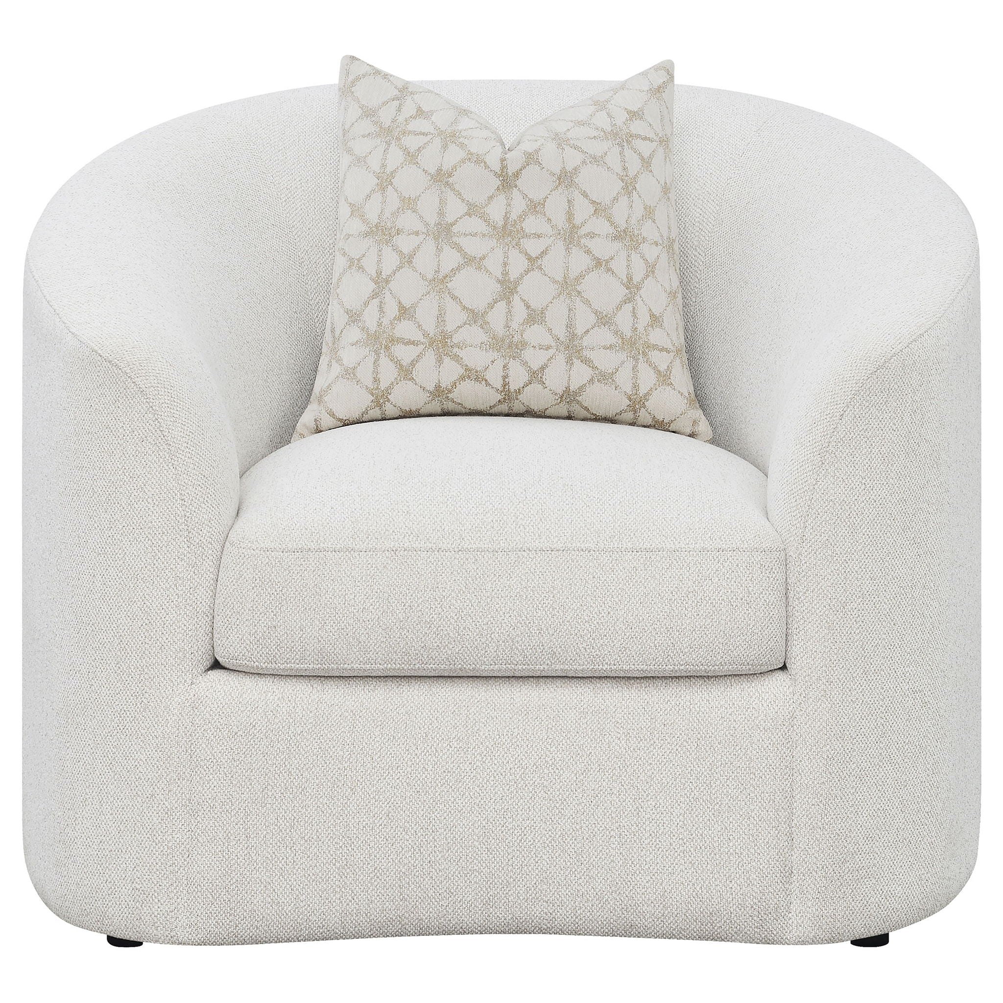 Rory - Sloped Arms Chair With Pillow - White - Image 8