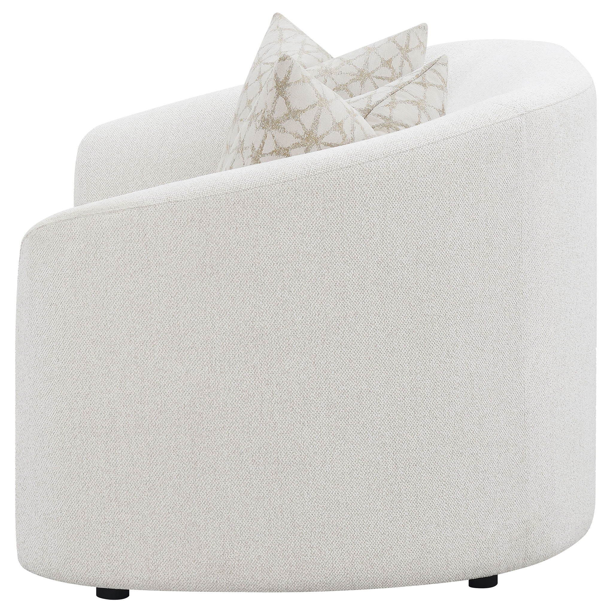 Rory - Sloped Arms Loveseat With Pillows - White - Image 8
