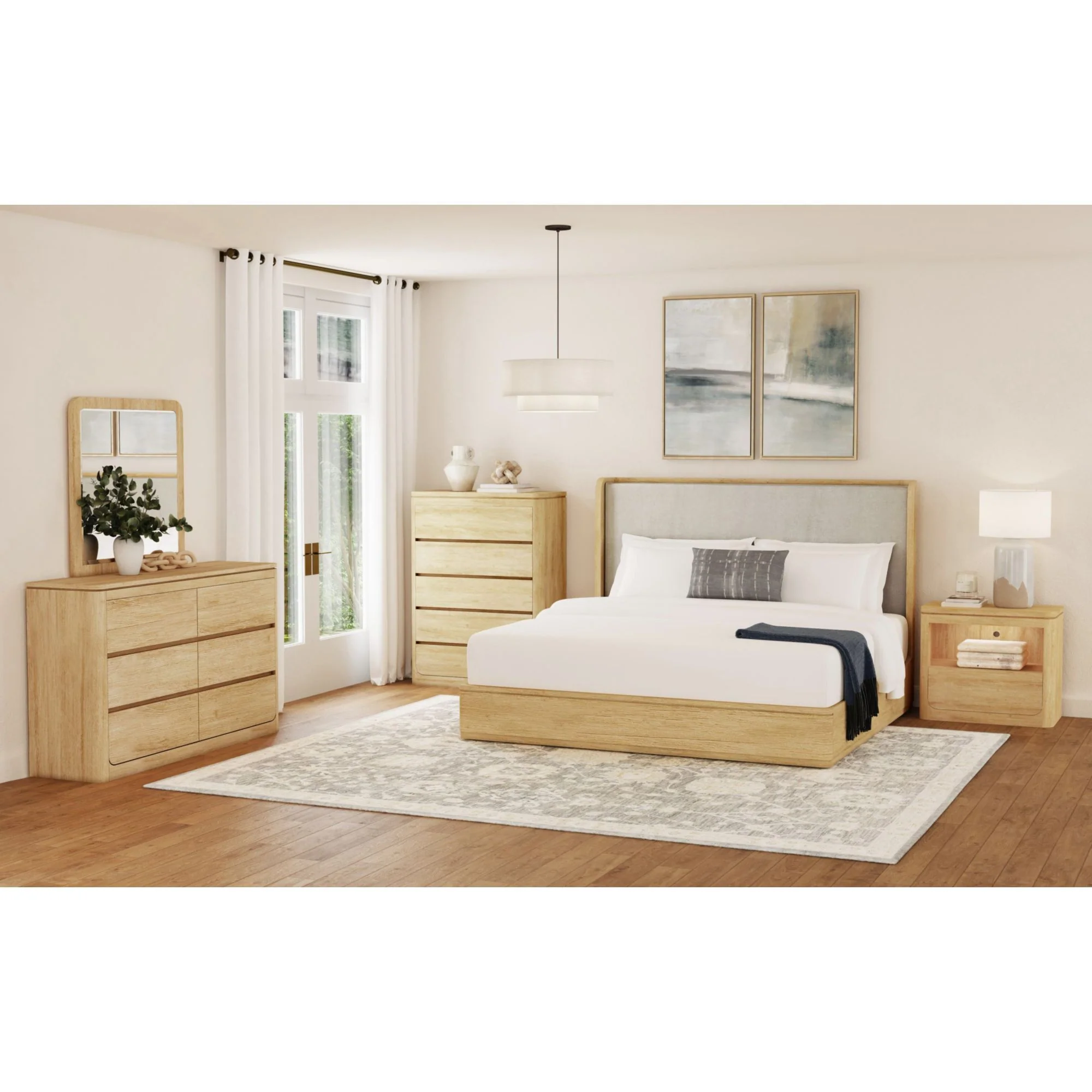 Rosalie - Nightstand With USB And LED - Image 9
