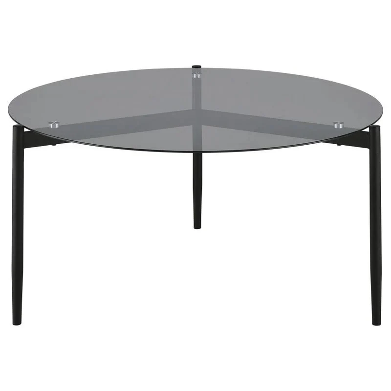 Rosalie Round Smoked Glass Accent Table - Image 13