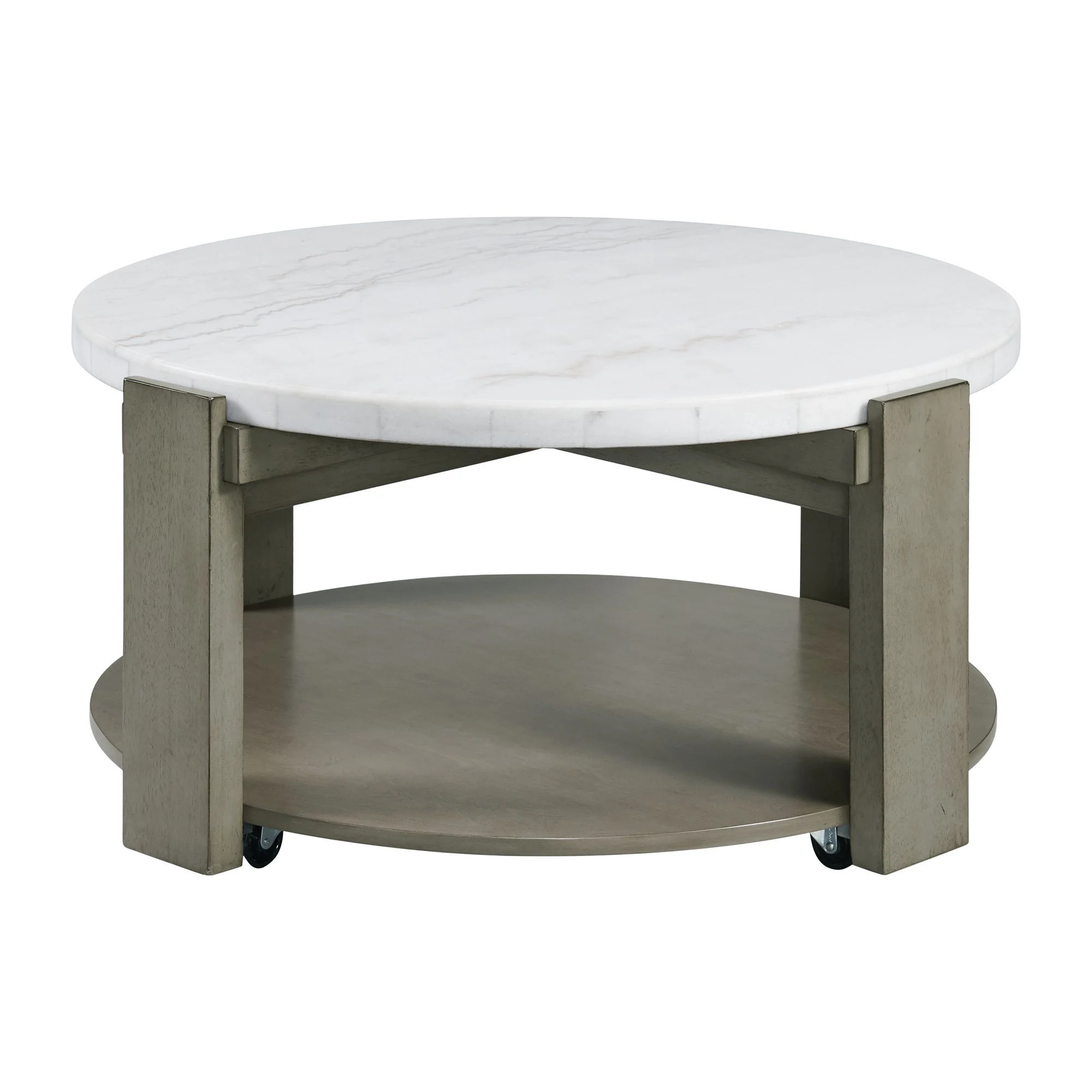 Rosamel - Round Coffee Table - Gray - Image 4