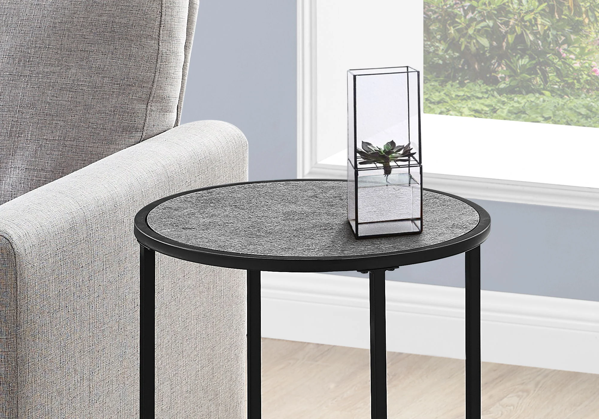 Round Accent Side Table, Contemporary & Modern - Image 6
