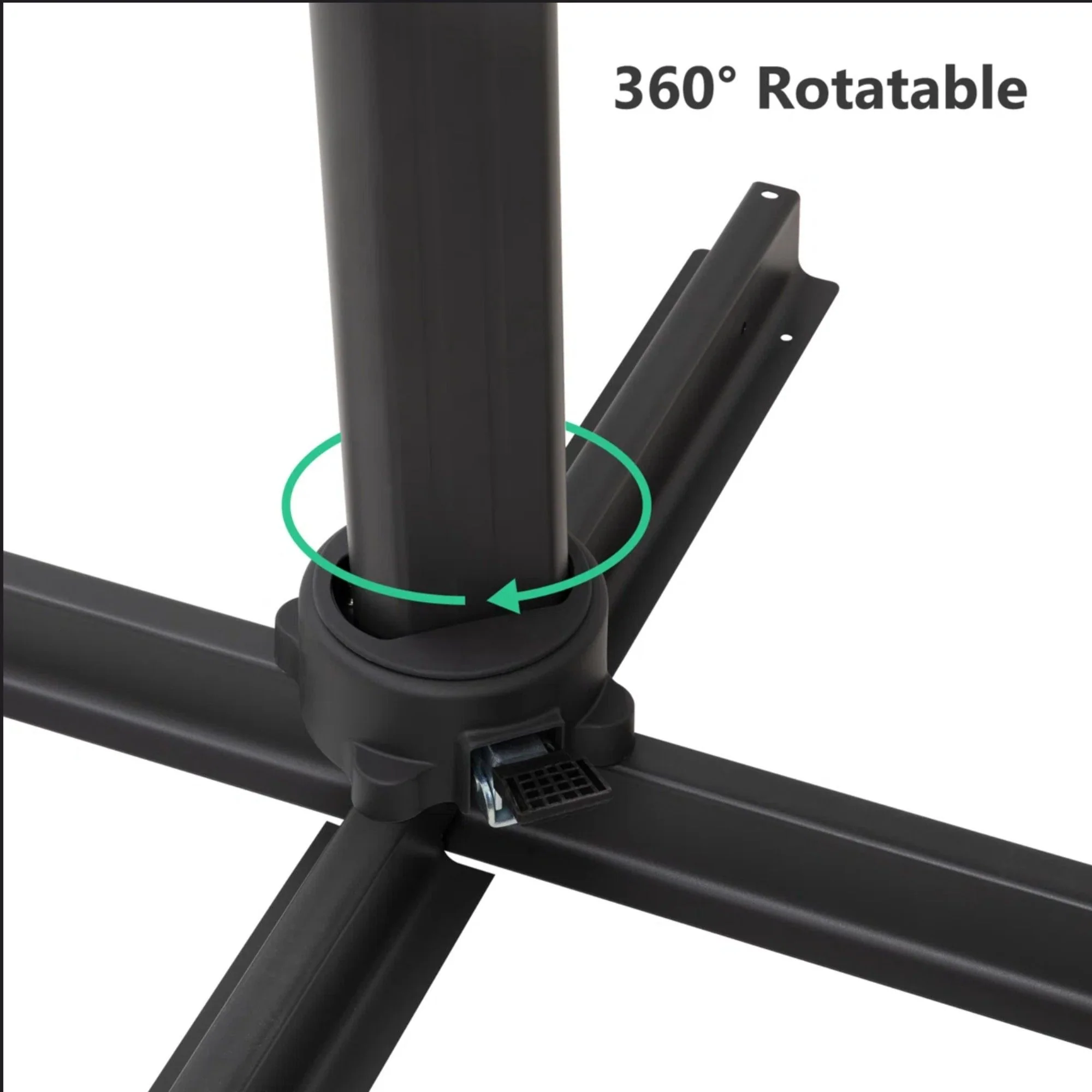 Round Cantilever Patio Umbrella With 360 Rotation & Infinite Tilt Adjustment - Image 9