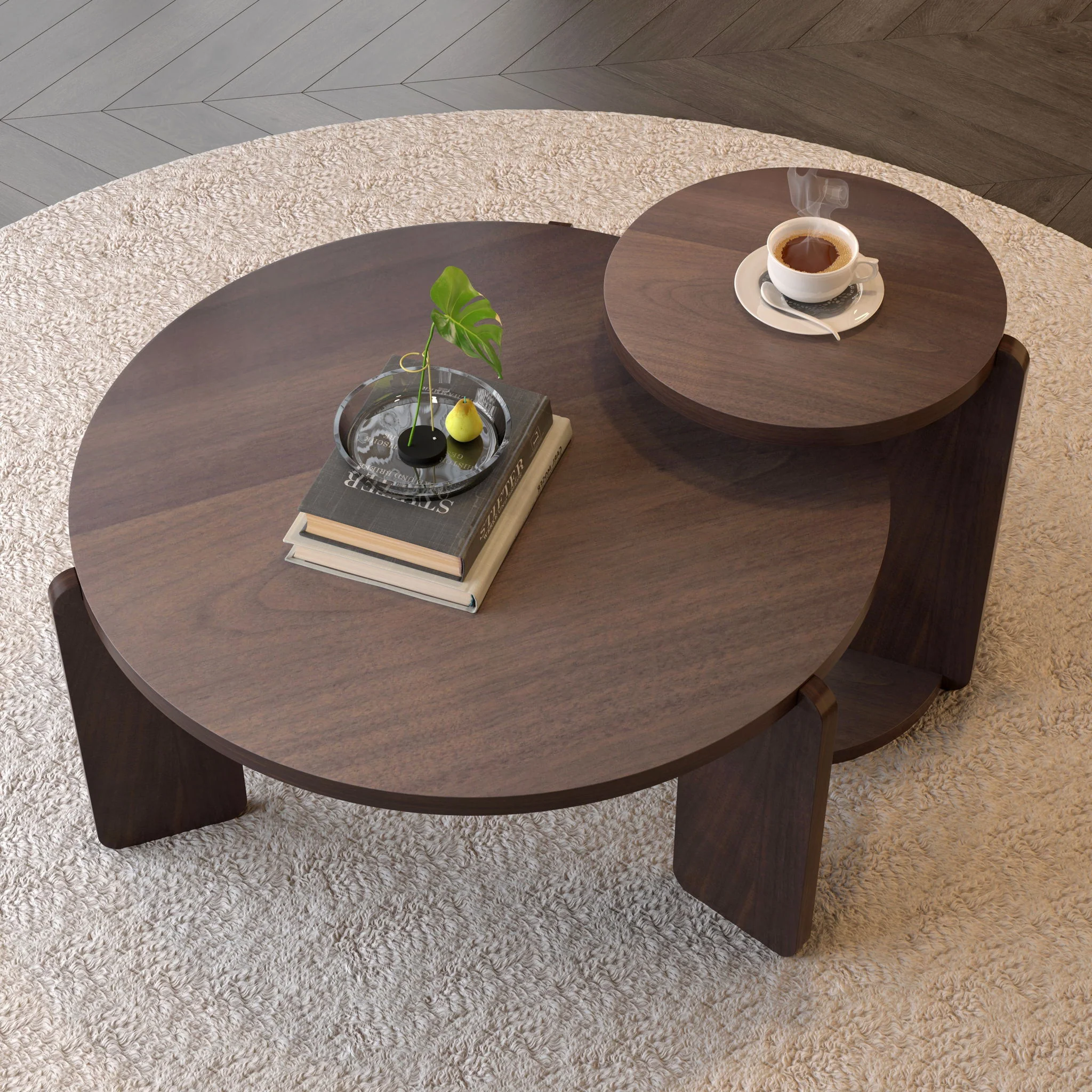 Round Coffee & End Table Set - Image 11