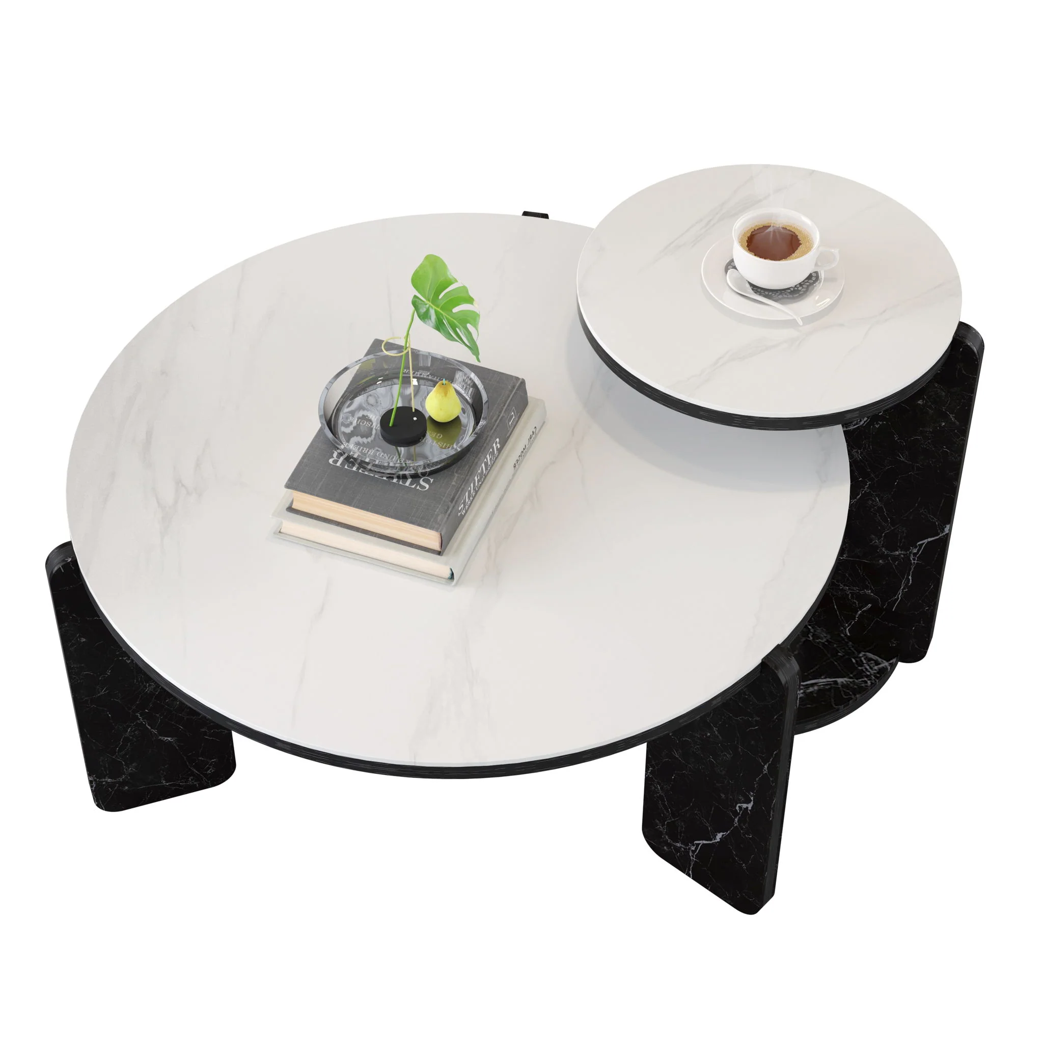 Round Coffee & End Table Set - Image 9