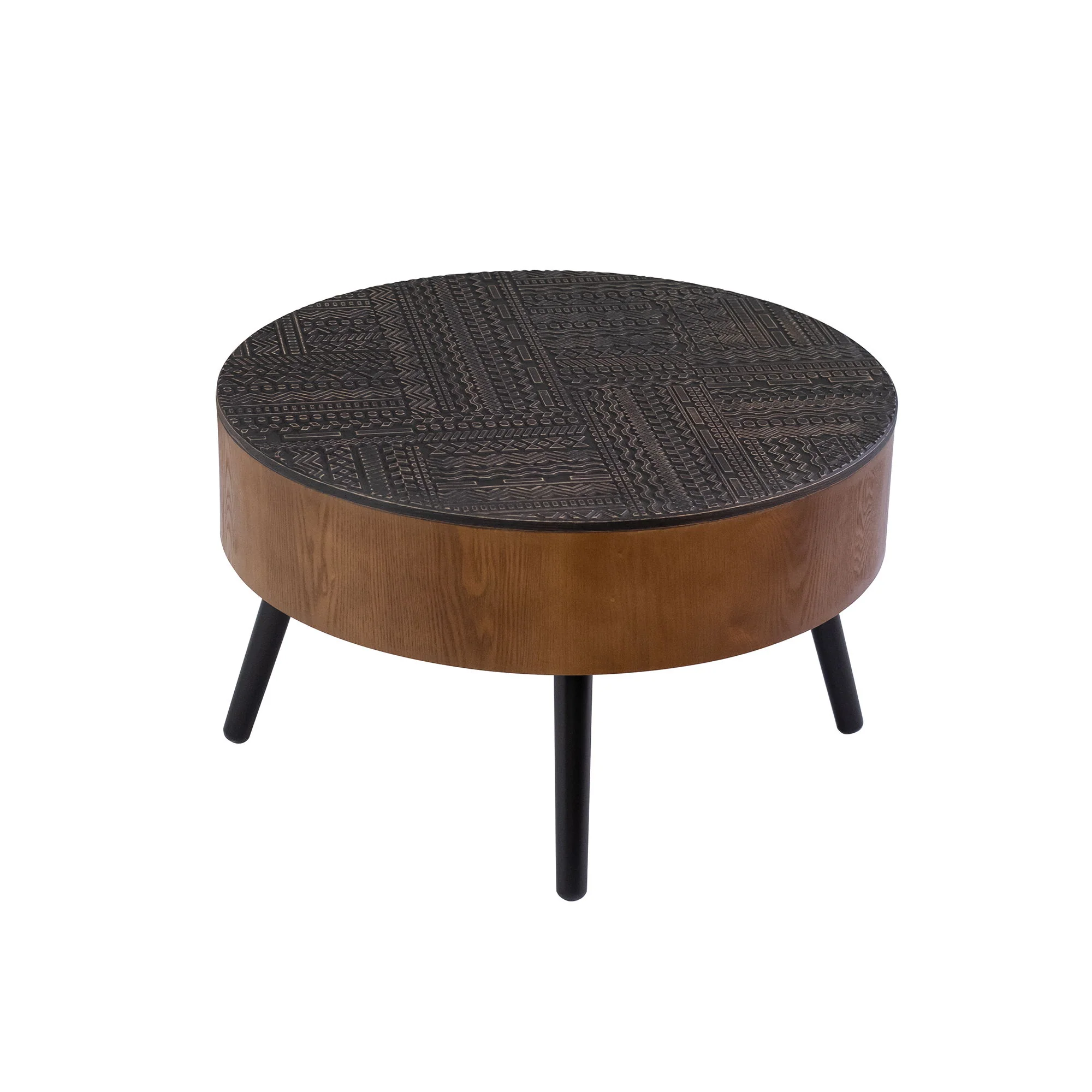 Round Coffee Table With Storage Function For Living Rooms - Image 2