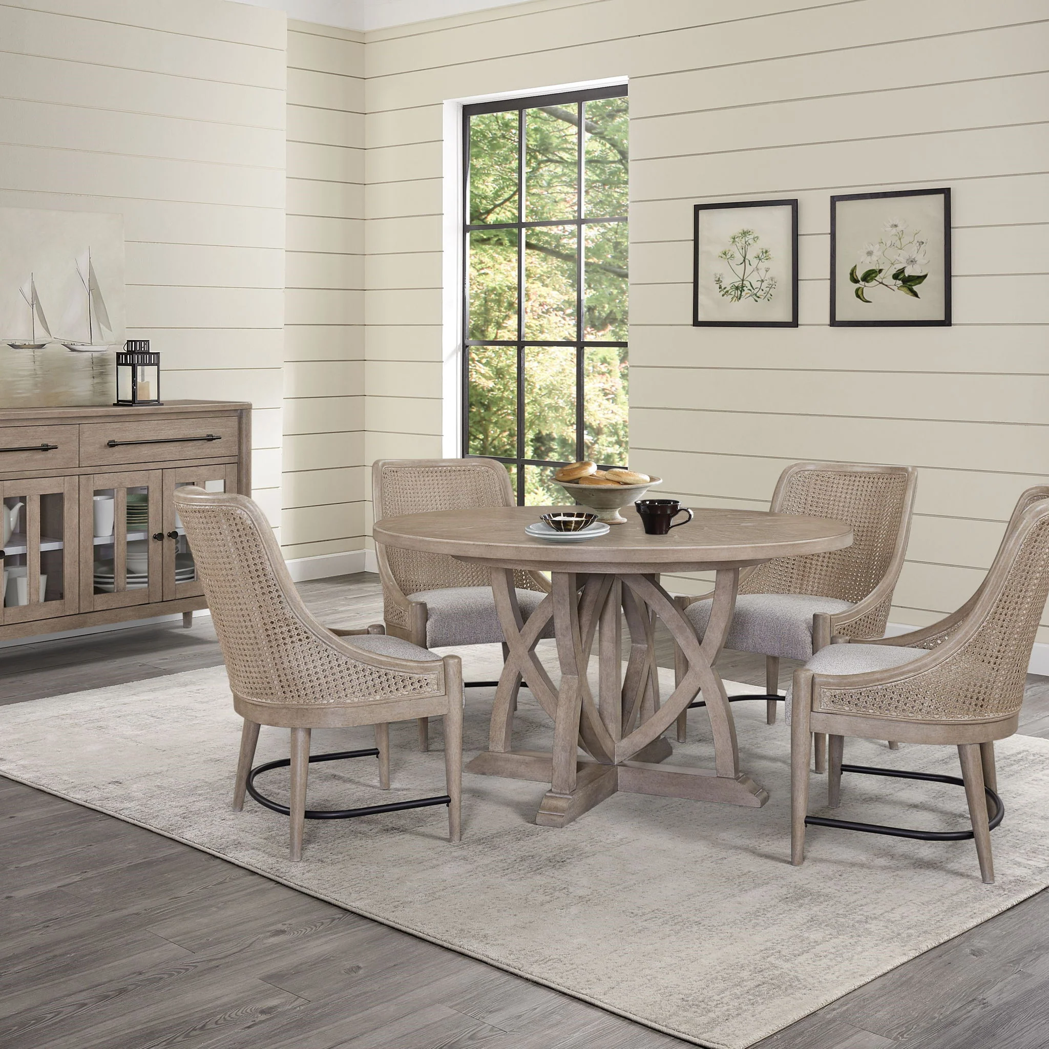 Round Dining Extendable Dining Table - Sand - Image 2