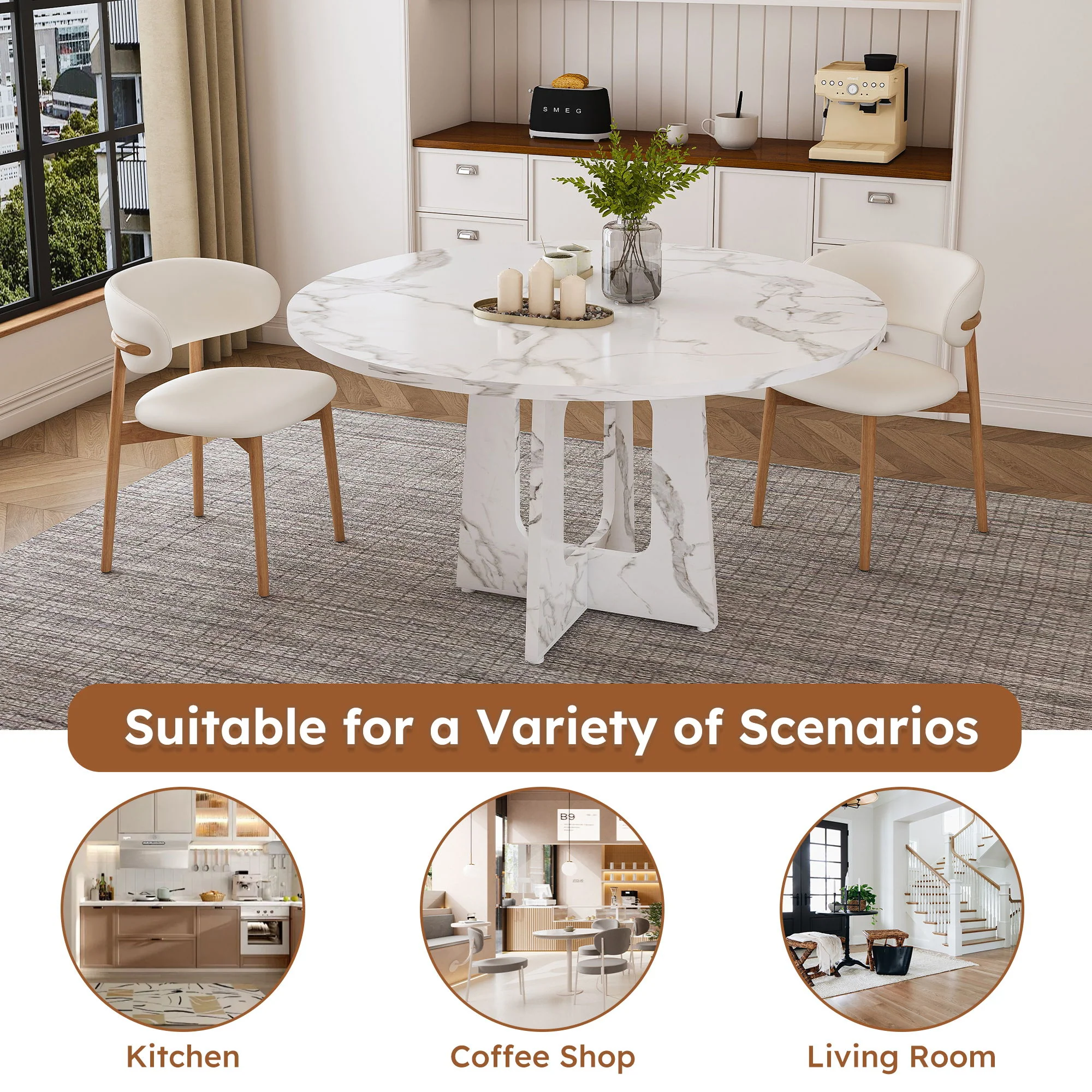 Round Dining Table For 4 - Image 14